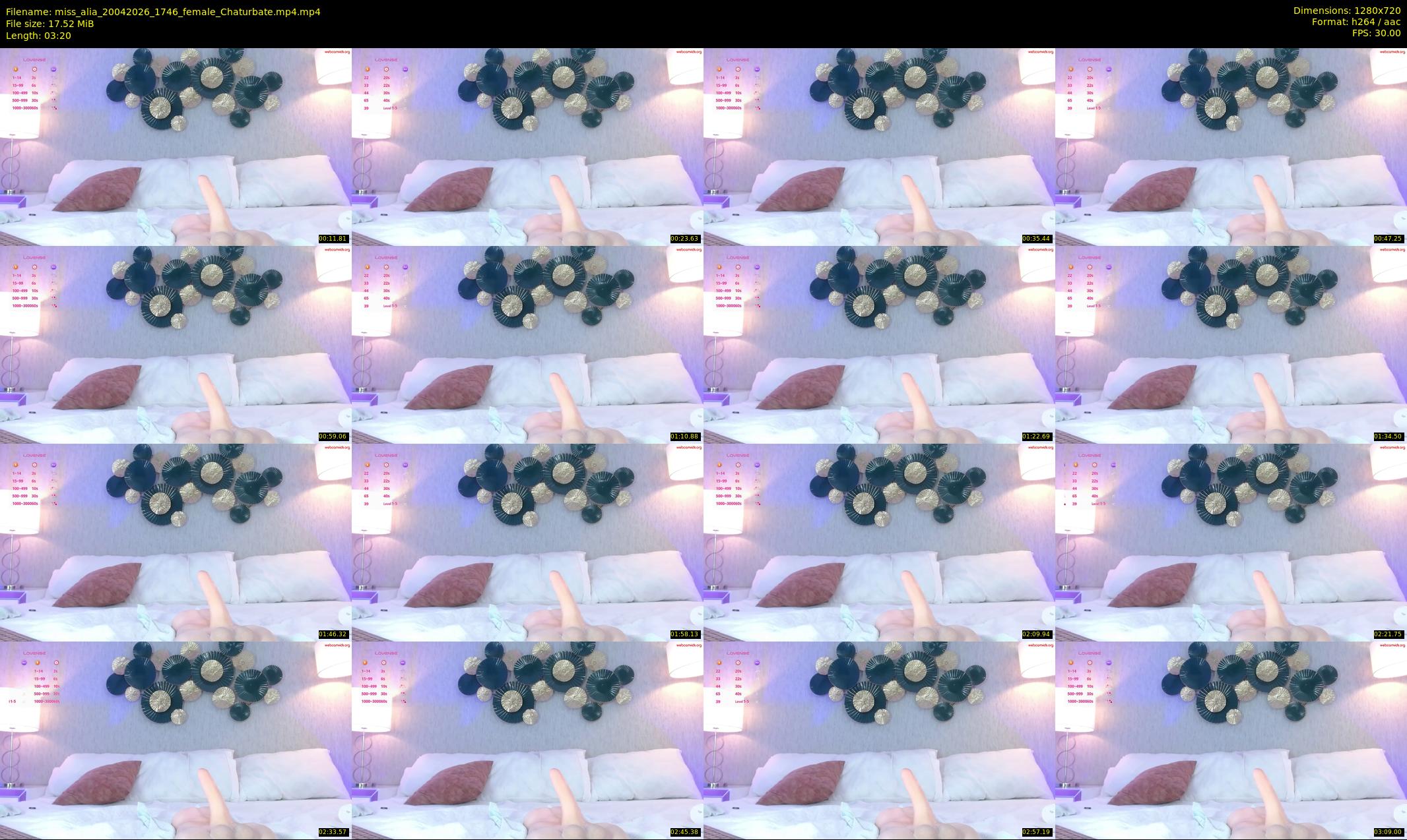 miss_alia — 4 minute Chaturbate female cam show recording, 720p, Apr 20, 2026