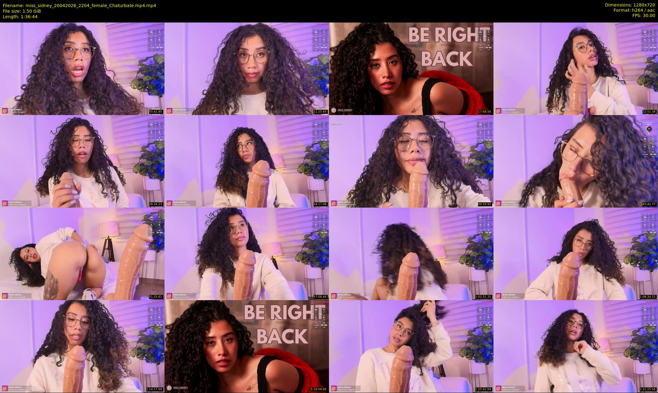 miss_sidney — 97 minute Chaturbate female cam show recording, 720p, Apr 20, 2026