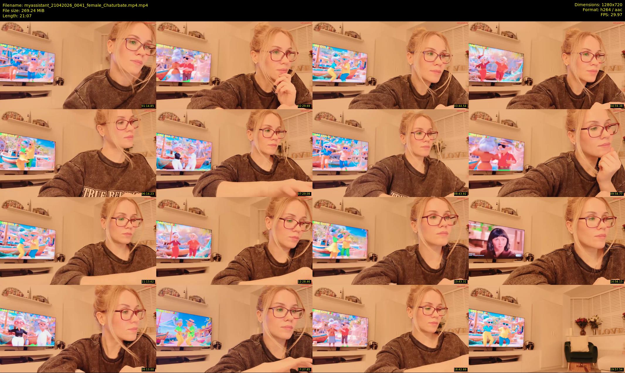 myassistant — 22 minute Chaturbate female cam show recording, 720p, Apr 21, 2026