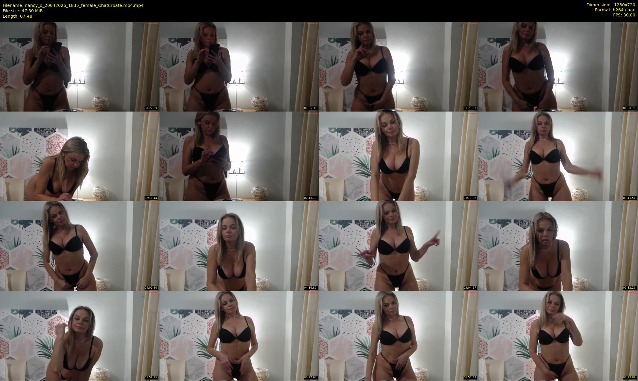 nancy_d — 8 minute Chaturbate female cam show recording, 720p, Apr 20, 2026