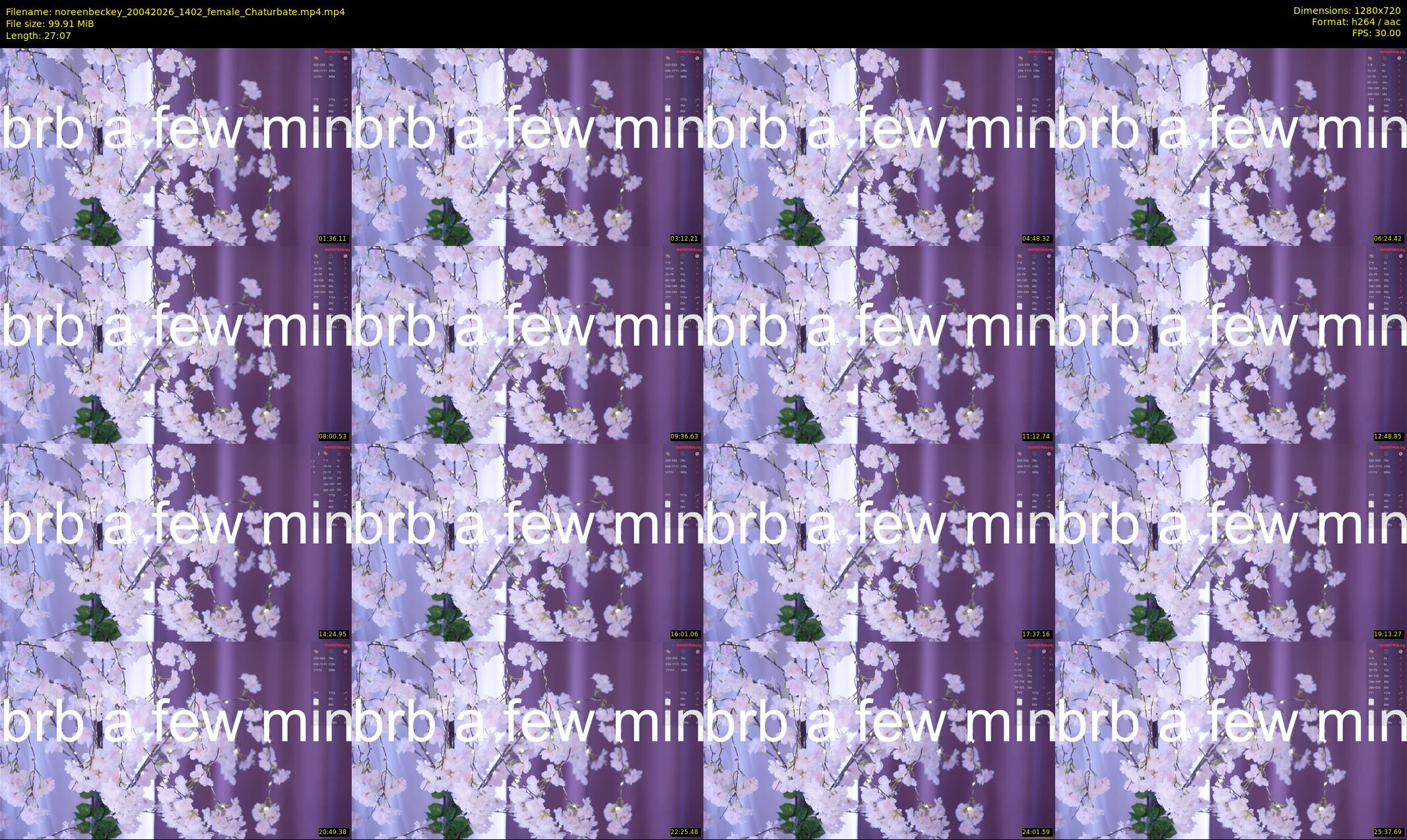 noreenbeckey — 28 minute Chaturbate female cam show recording, 720p, Apr 20, 2026