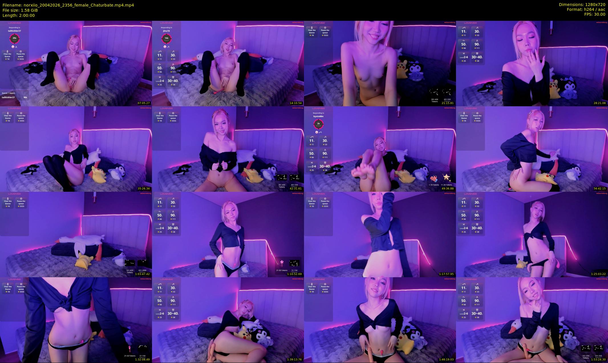 norxiio — 120 minute Chaturbate female cam show recording, 720p, Apr 20, 2026
