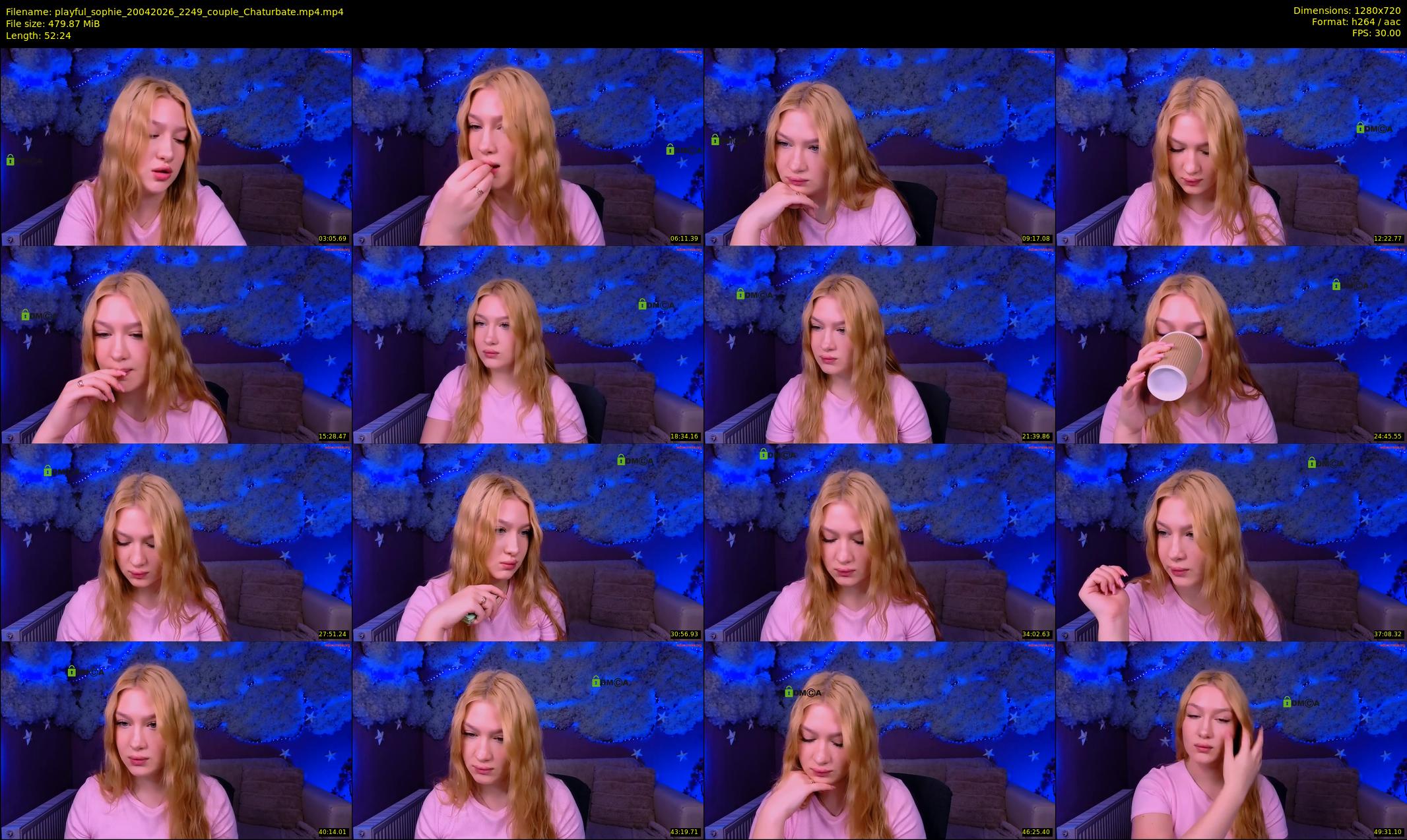 playful_sophie — 53 minute Chaturbate female cam show recording, 720p, Apr 20, 2026