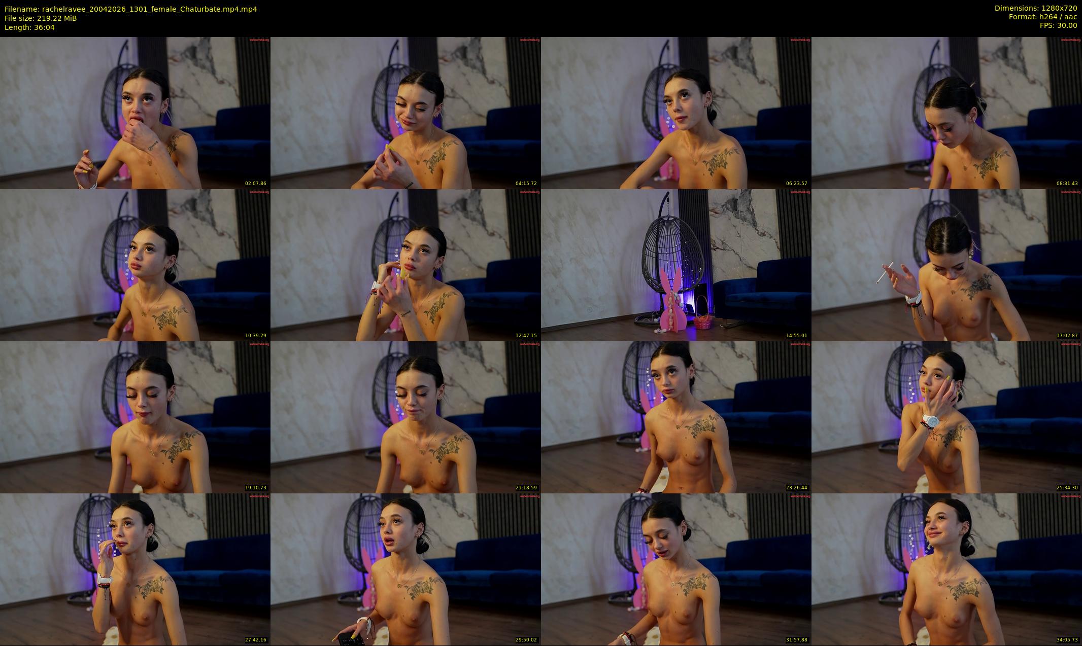 rachelravee — 37 minute Chaturbate female cam show recording, 720p, Apr 20, 2026