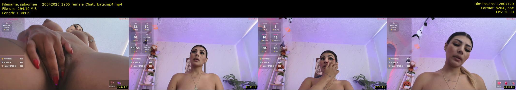 saloomee__ — 99 minute Chaturbate female cam show recording, 720p, Apr 20, 2026
