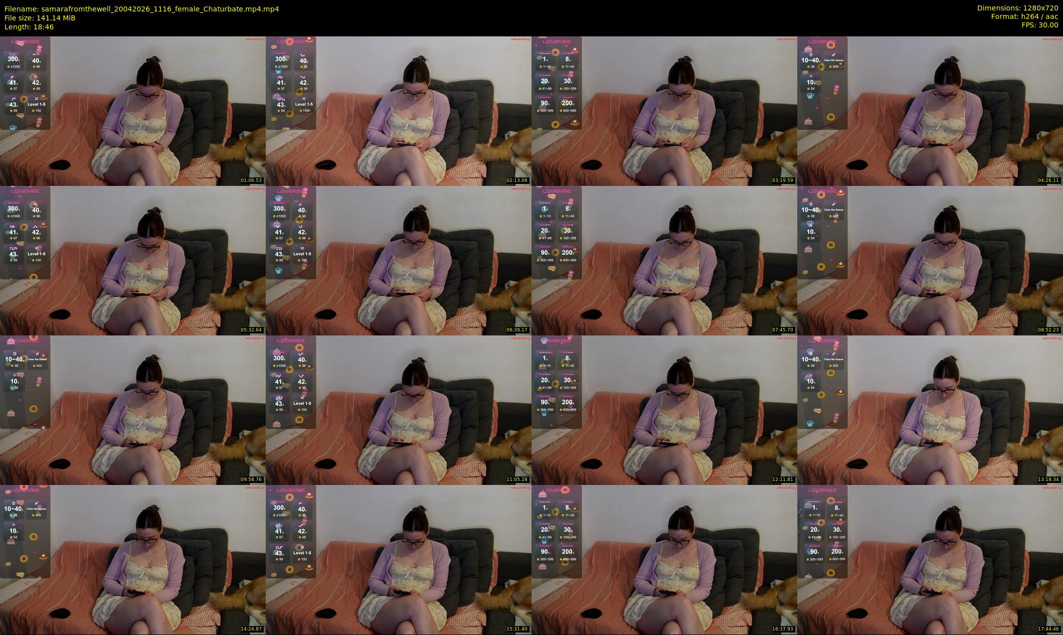 samarafromthewell — 19 minute Chaturbate female cam show recording, 720p, Apr 20, 2026