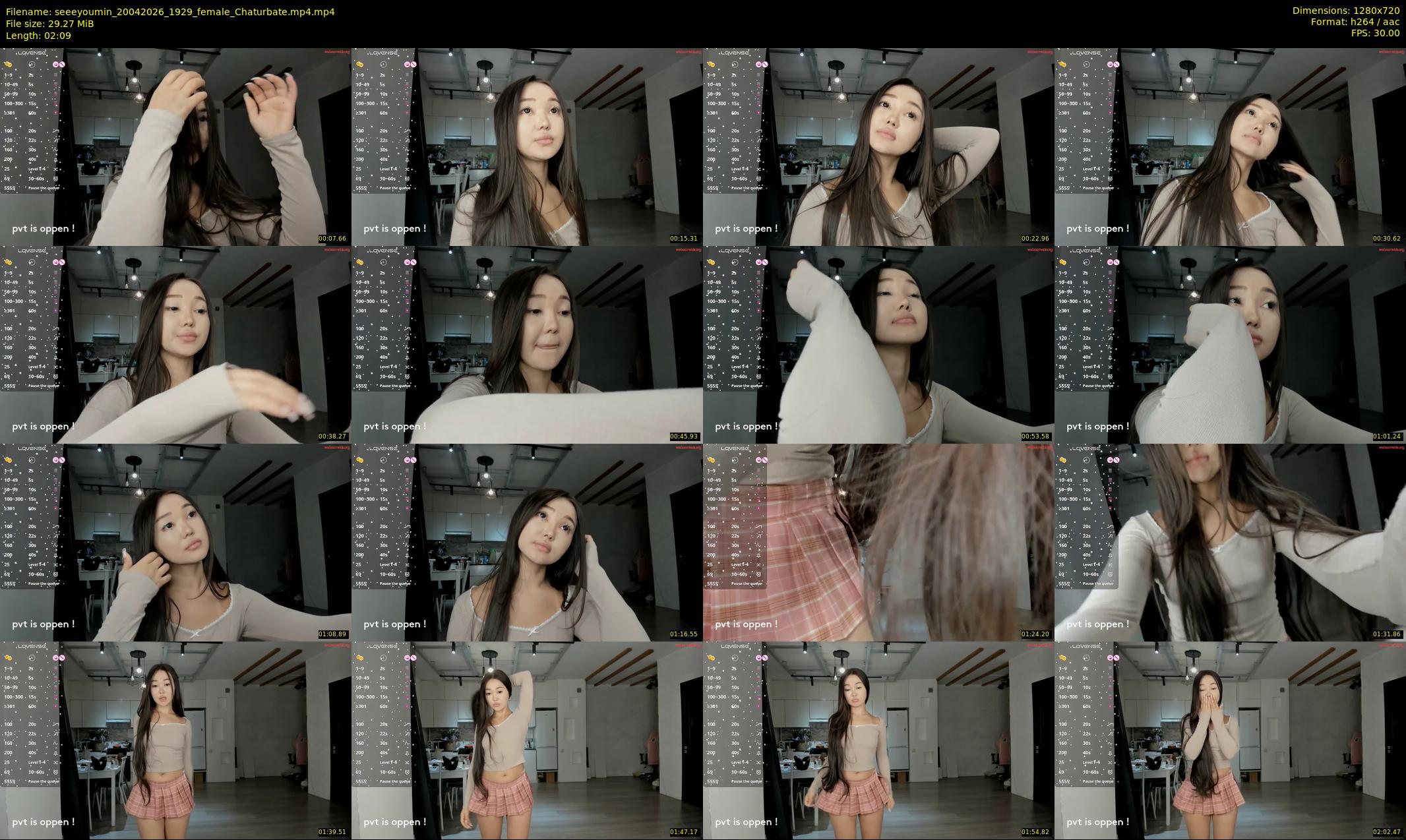 seeeyoumin — 3 minute Chaturbate female cam show recording, 720p, Apr 20, 2026