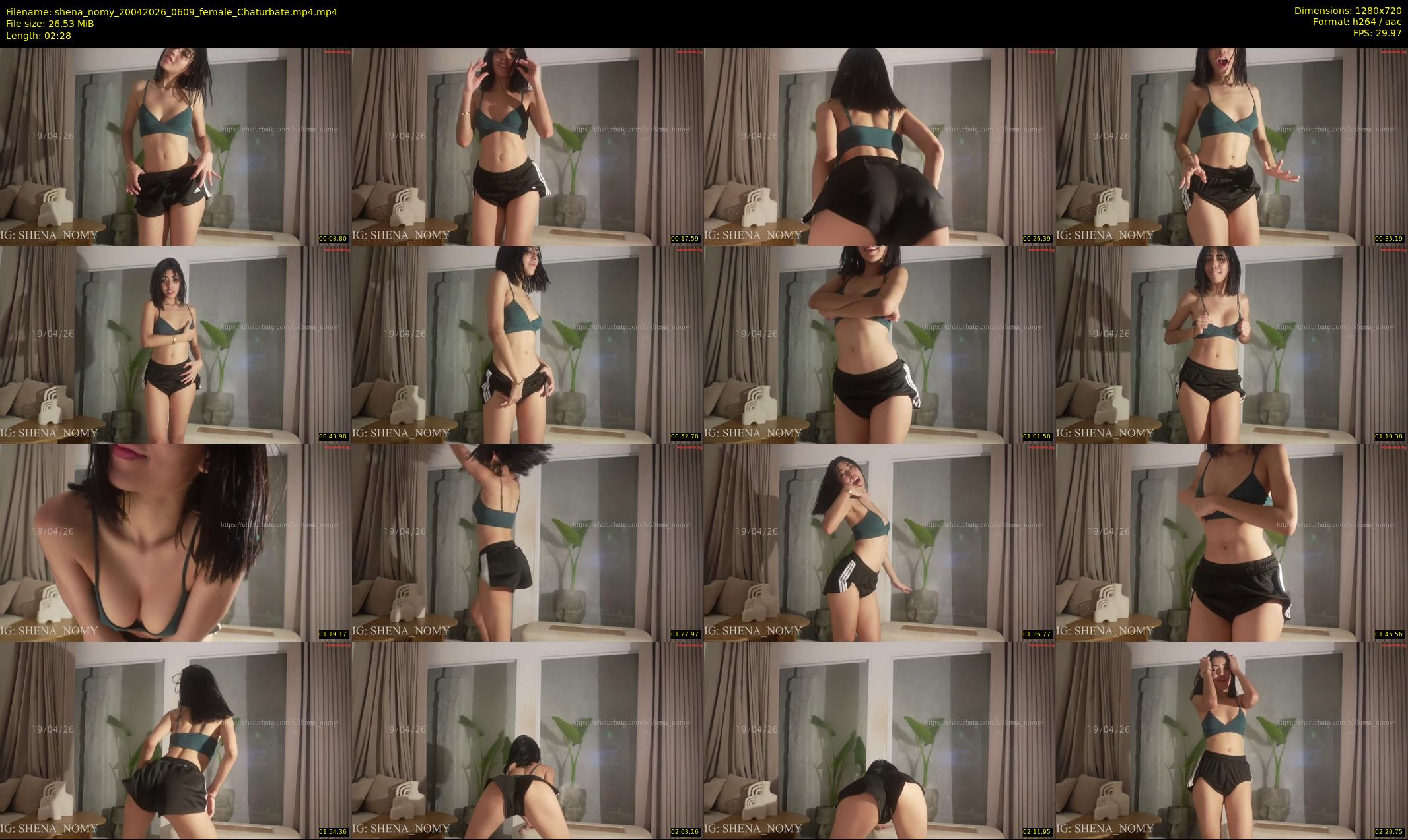 shena_nomy — 3 minute Chaturbate female cam show recording, 720p, Apr 20, 2026
