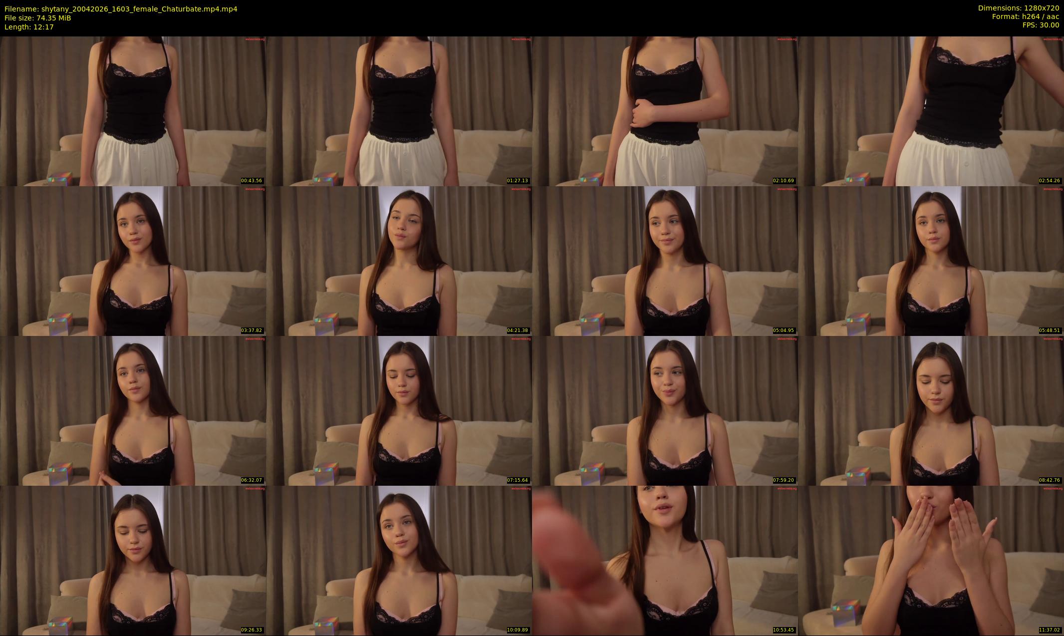 shytany — 13 minute Chaturbate female cam show recording, 720p, Apr 20, 2026