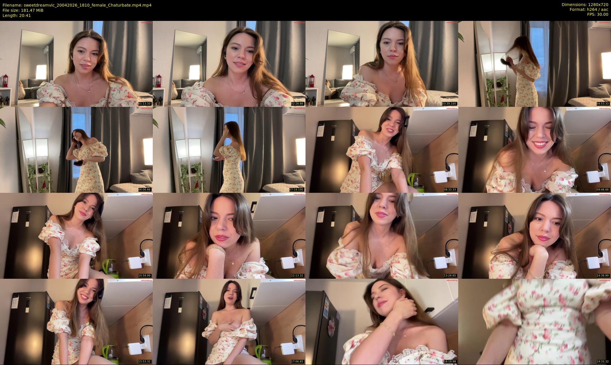 sweetdreamvic — 21 minute Chaturbate female cam show recording, 720p, Apr 20, 2026