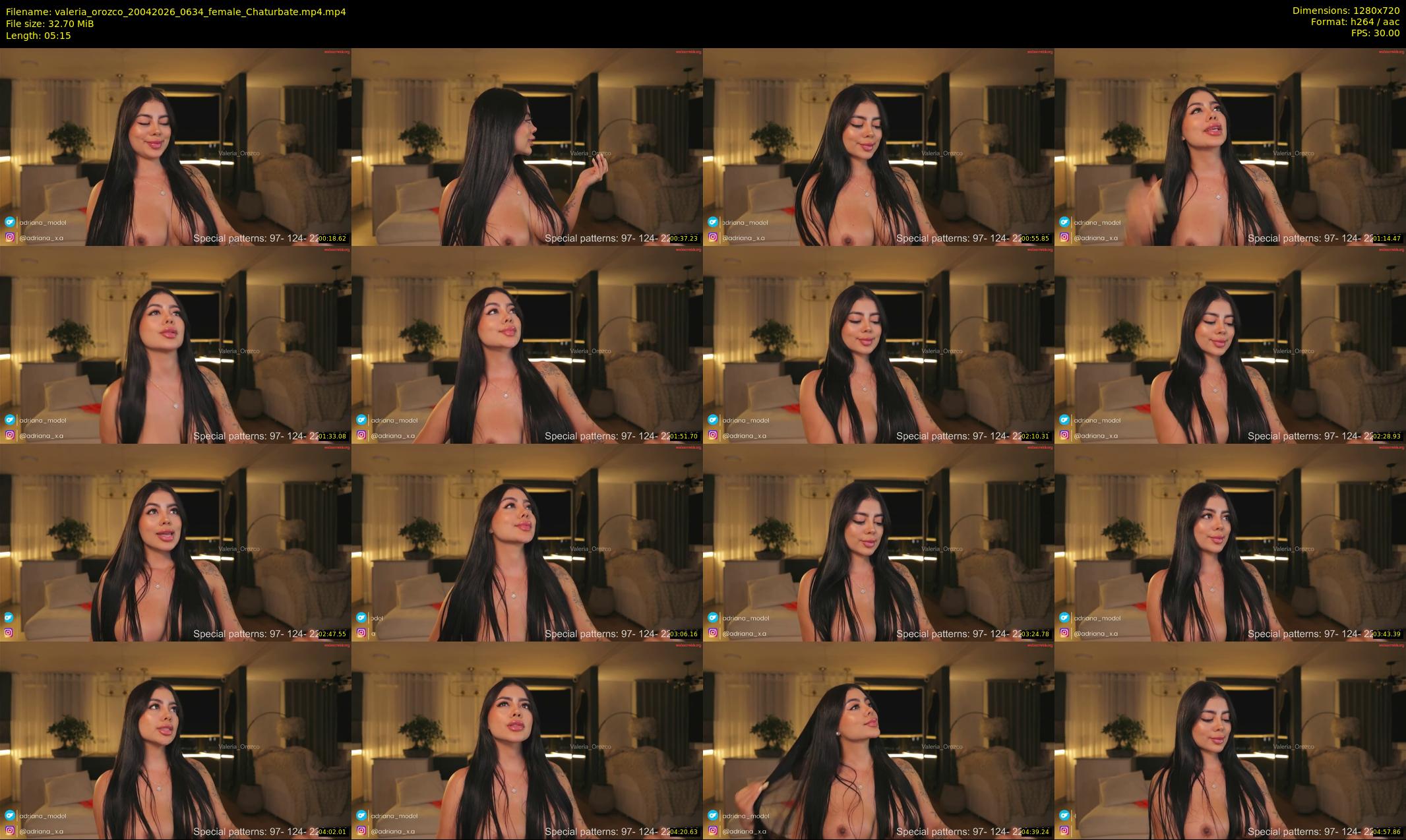 valeria_orozco — 6 minute Chaturbate female cam show recording, 720p, Apr 20, 2026