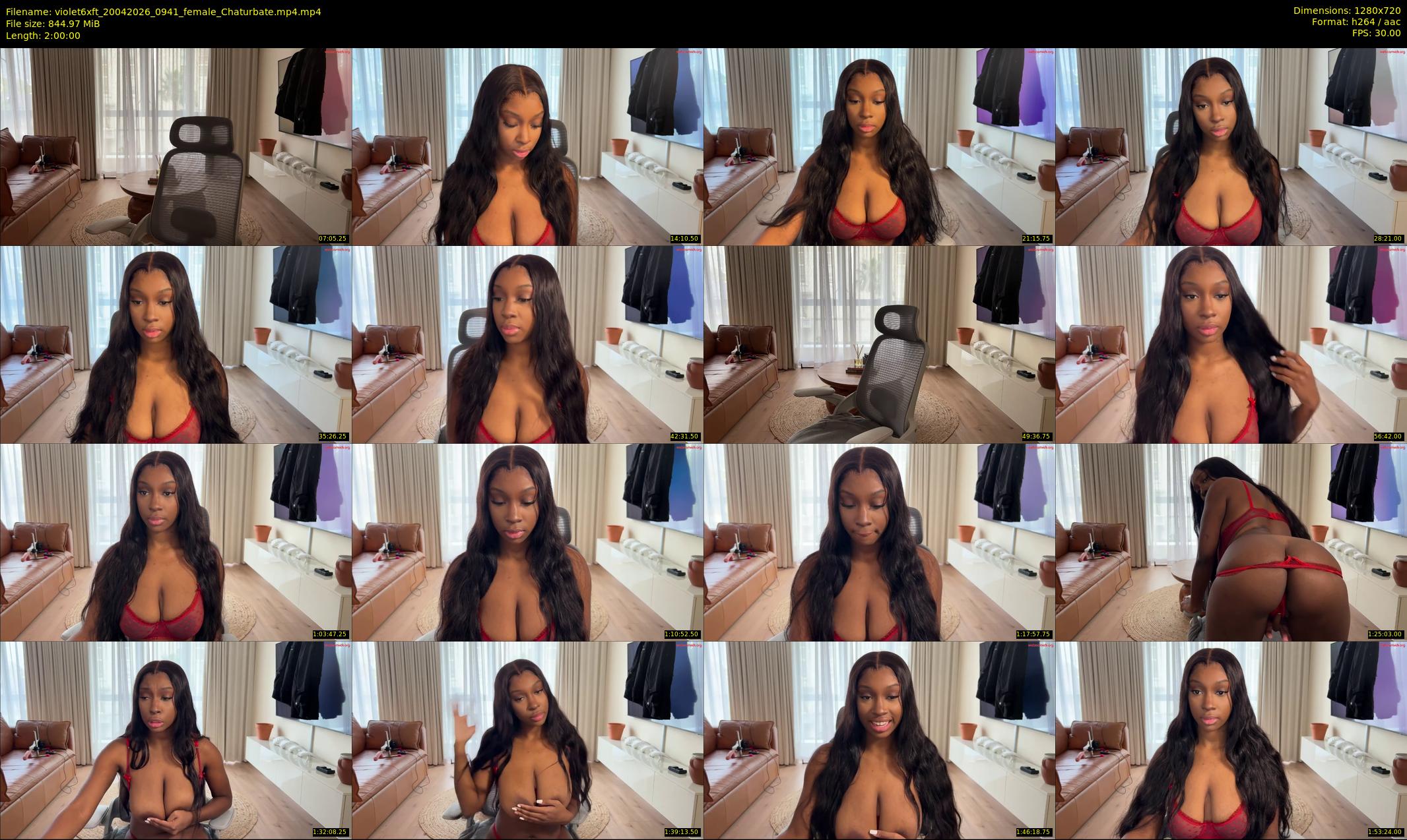 violet6xft — 120 minute Chaturbate female cam show recording, 720p, Apr 20, 2026
