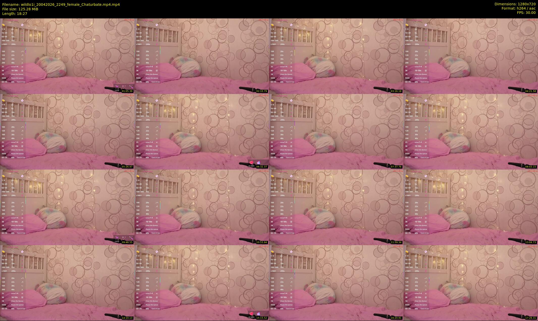 wildlo1i — 19 minute Chaturbate female cam show recording, 720p, Apr 20, 2026
