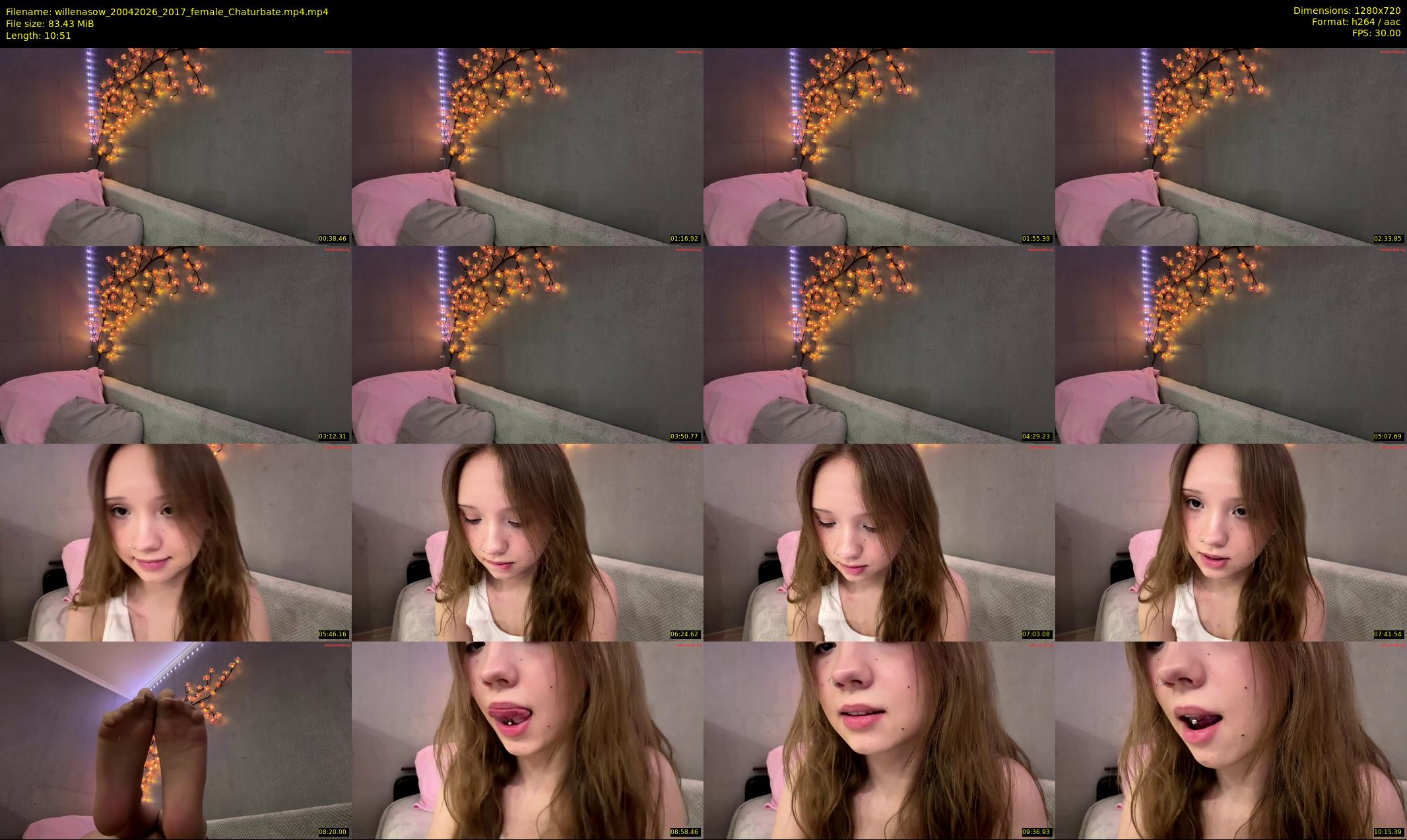 willenasow — 11 minute Chaturbate female cam show recording, 720p, Apr 20, 2026