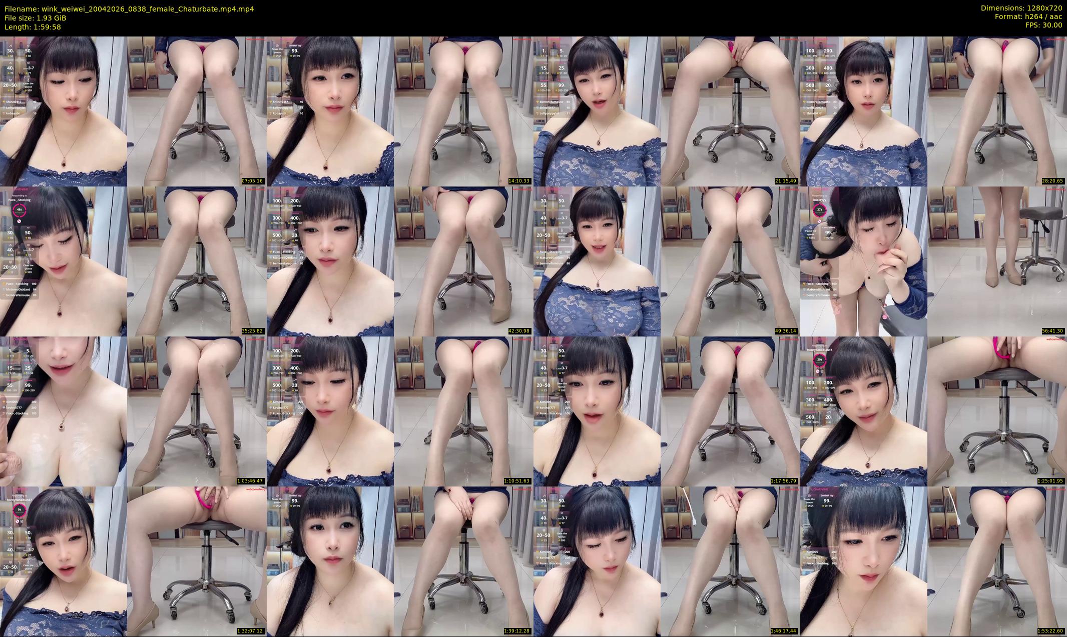 wink_weiwei — 120 minute Chaturbate female cam show recording, 720p, Apr 20, 2026