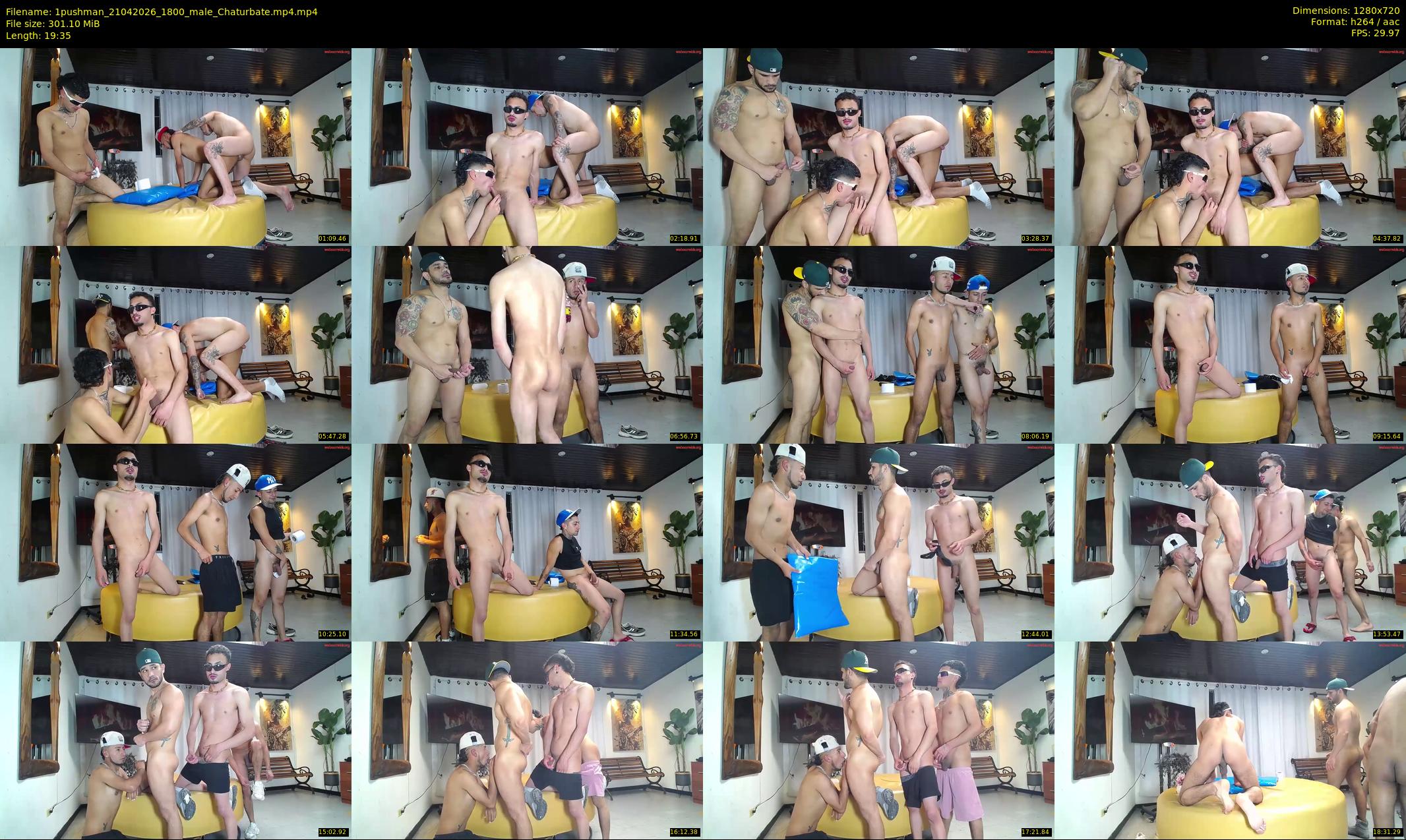 1pushman — 20 minute Chaturbate male cam show recording, 720p, Apr 21, 2026