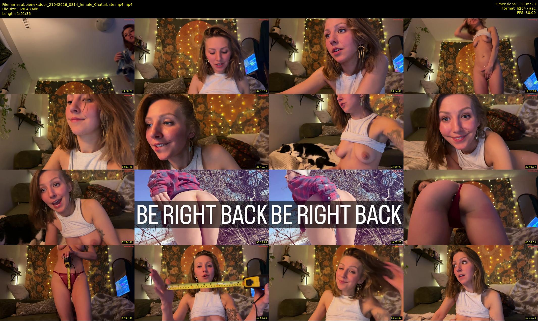 abbienextdoor — 62 minute Chaturbate female cam show recording, 720p, Apr 21, 2026
