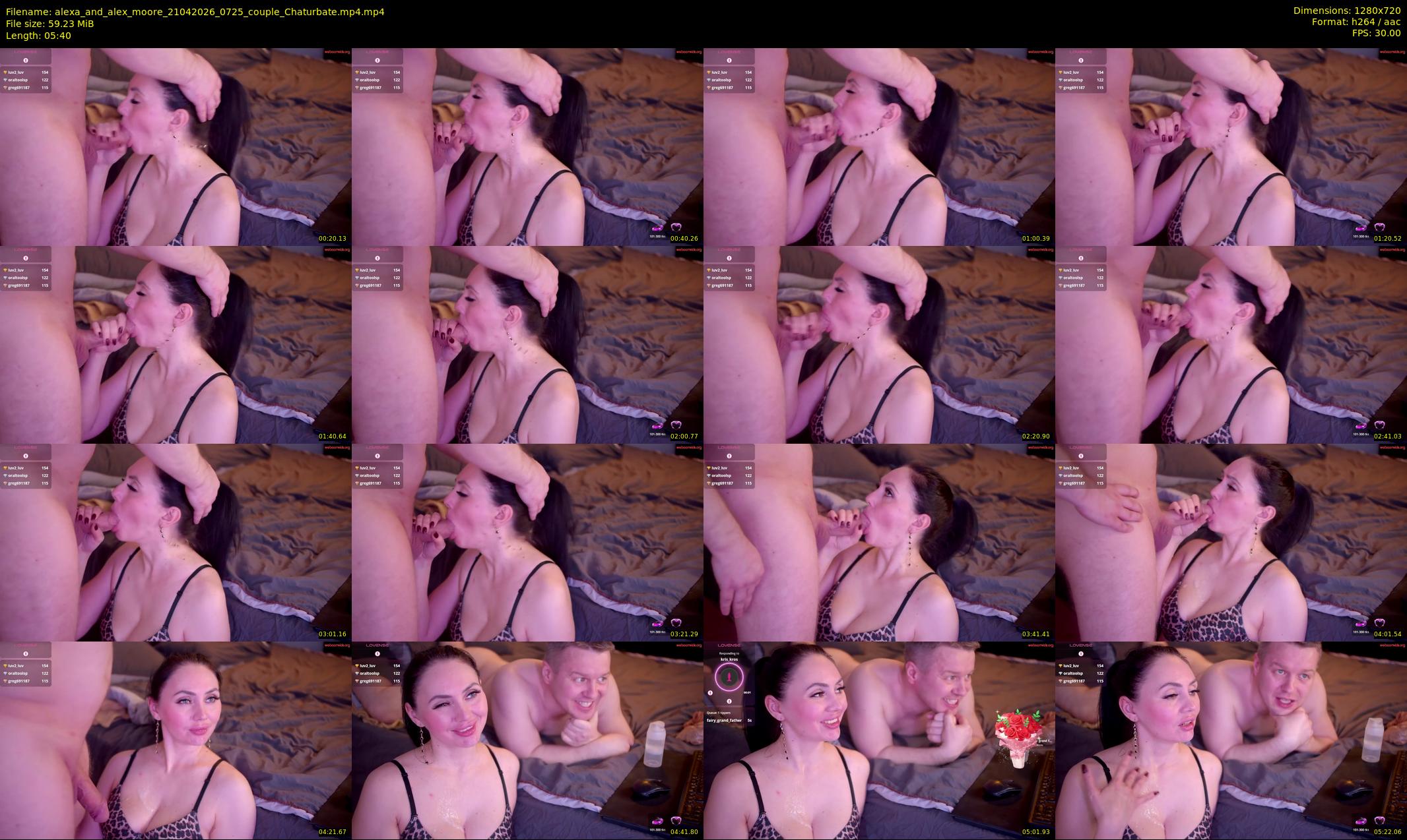 alexa_and_alex_moore — 6 minute Chaturbate couple cam show recording, 720p, Apr 21, 2026