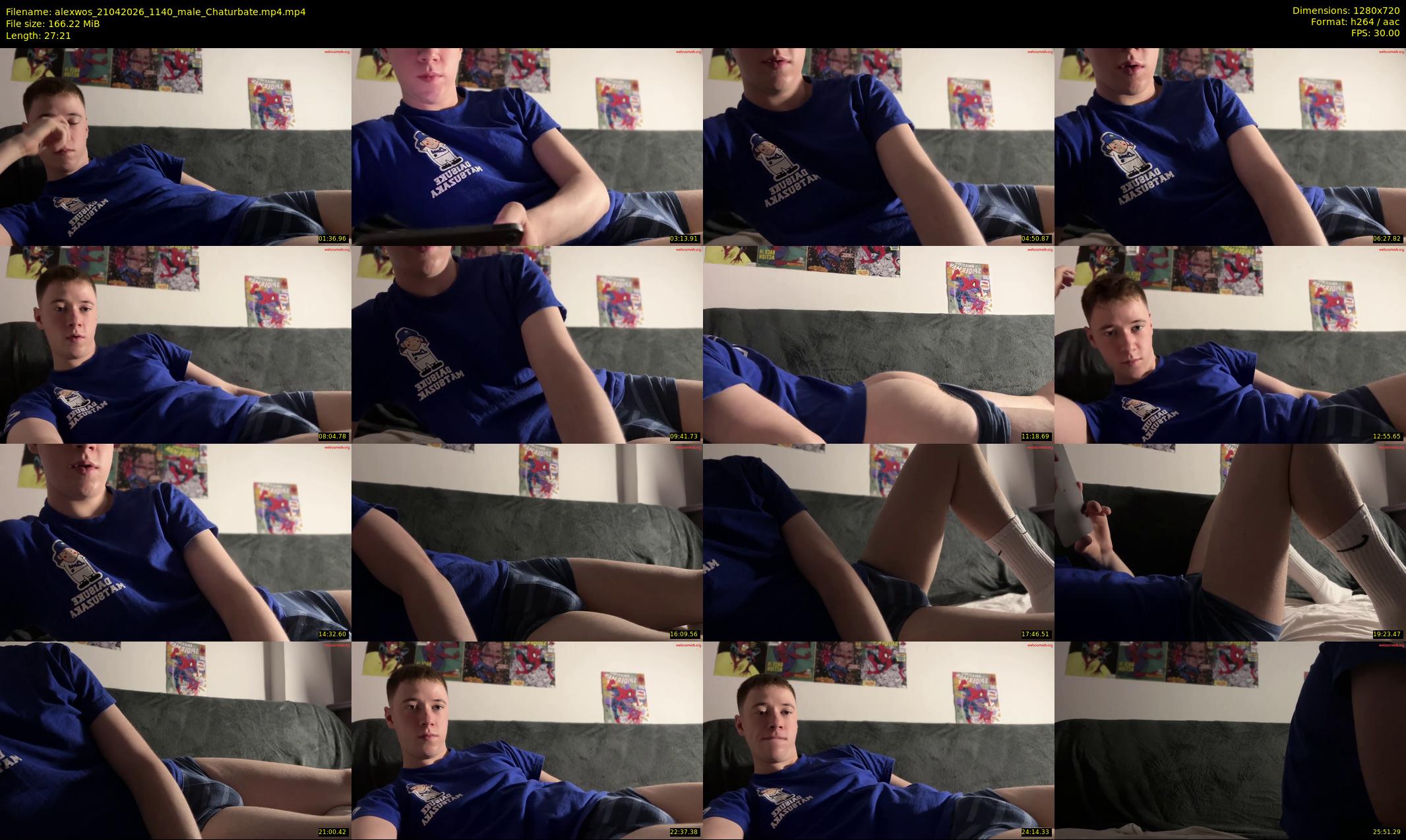 alexwos — 28 minute Chaturbate male cam show recording, 720p, Apr 21, 2026