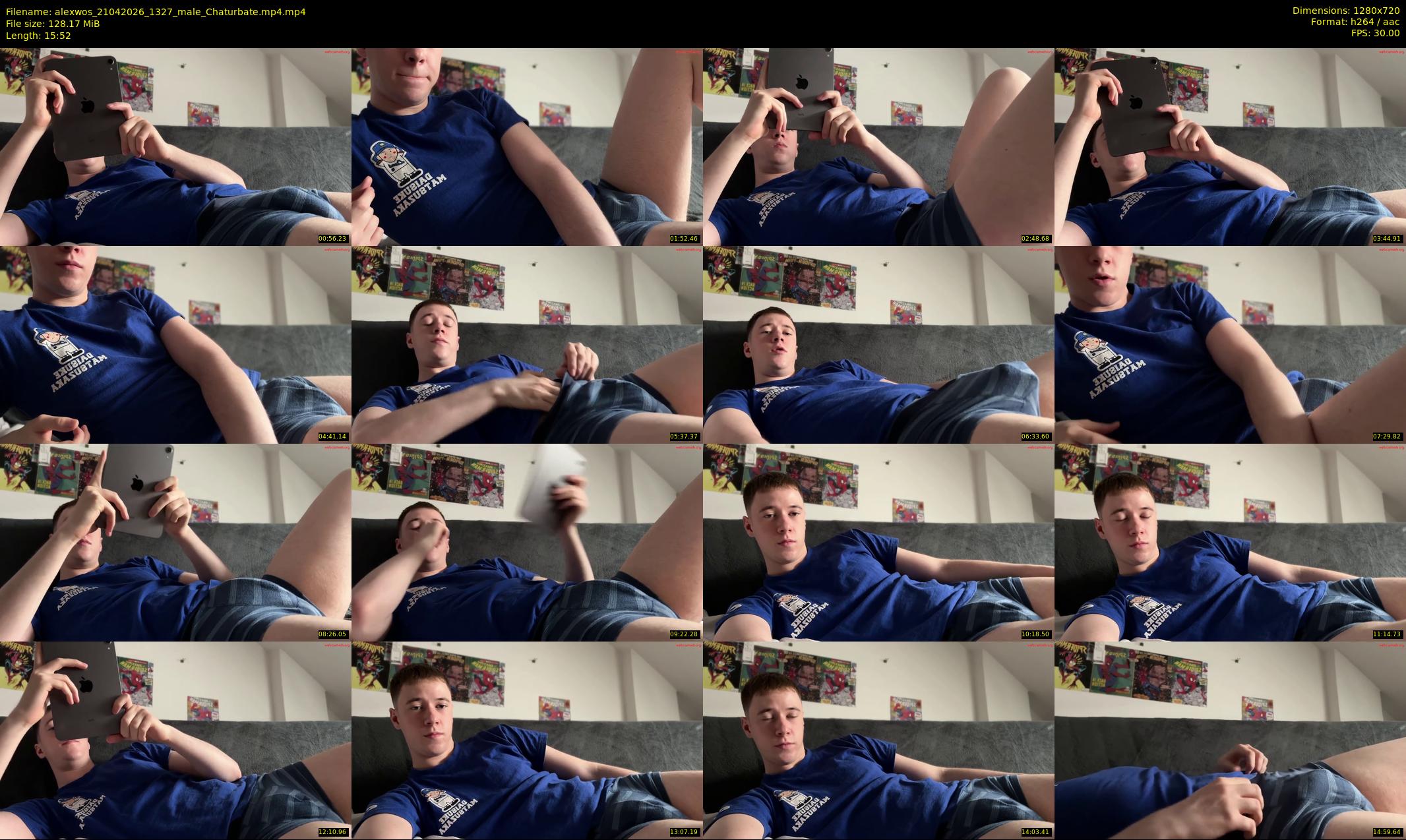 alexwos — 16 minute Chaturbate male cam show recording, 720p, Apr 21, 2026