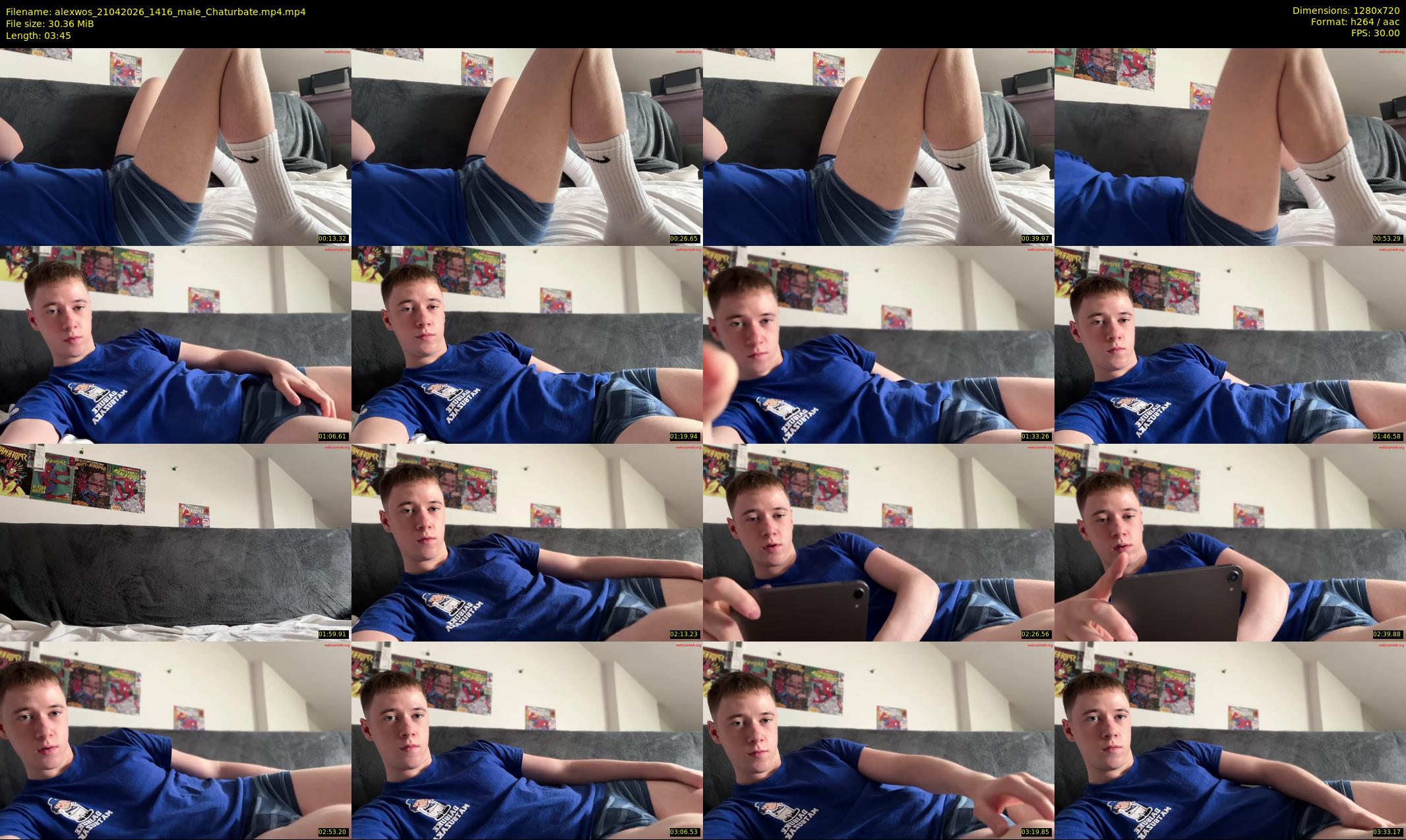 alexwos — 4 minute Chaturbate male cam show recording, 720p, Apr 21, 2026