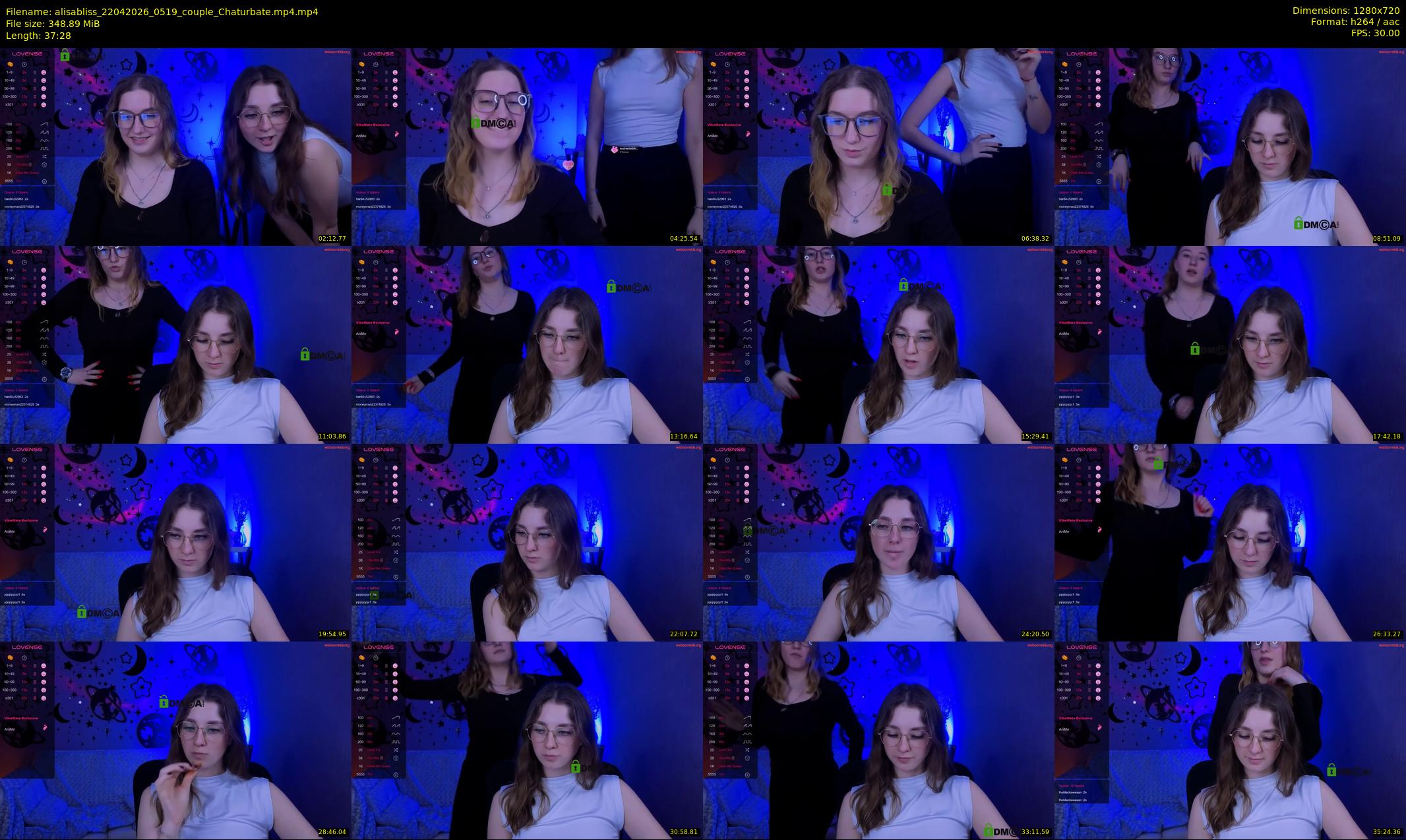 alisabliss — 38 minute Chaturbate female cam show recording, 720p, Apr 22, 2026