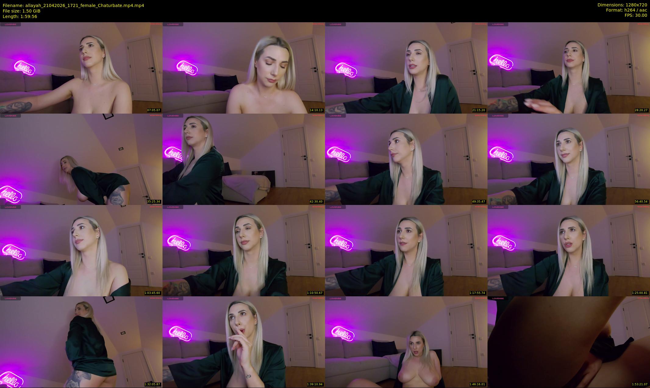 allayah — 120 minute Chaturbate female cam show recording, 720p, Apr 21, 2026