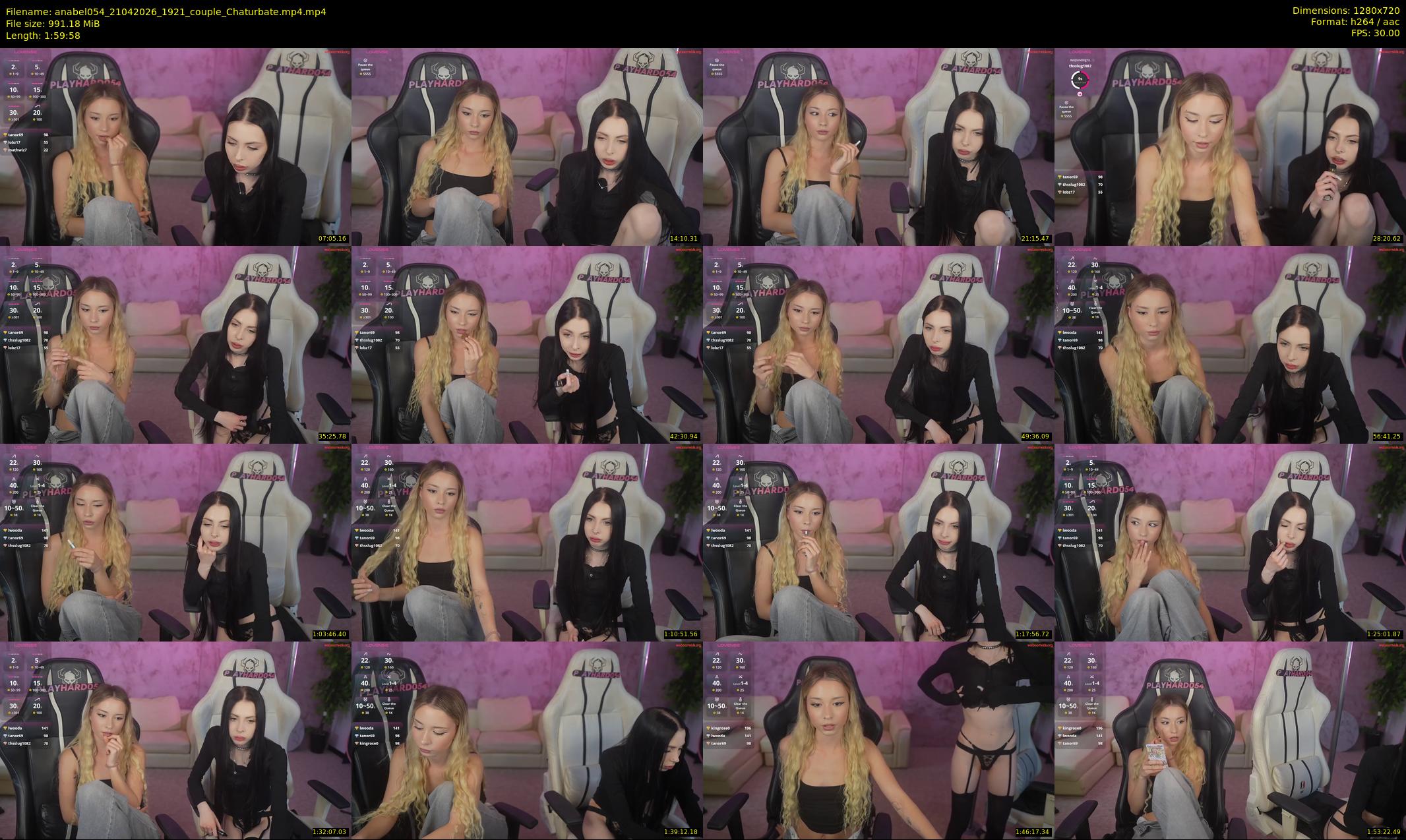 anabel054 — 120 minute Chaturbate female cam show recording, 720p, Apr 21, 2026
