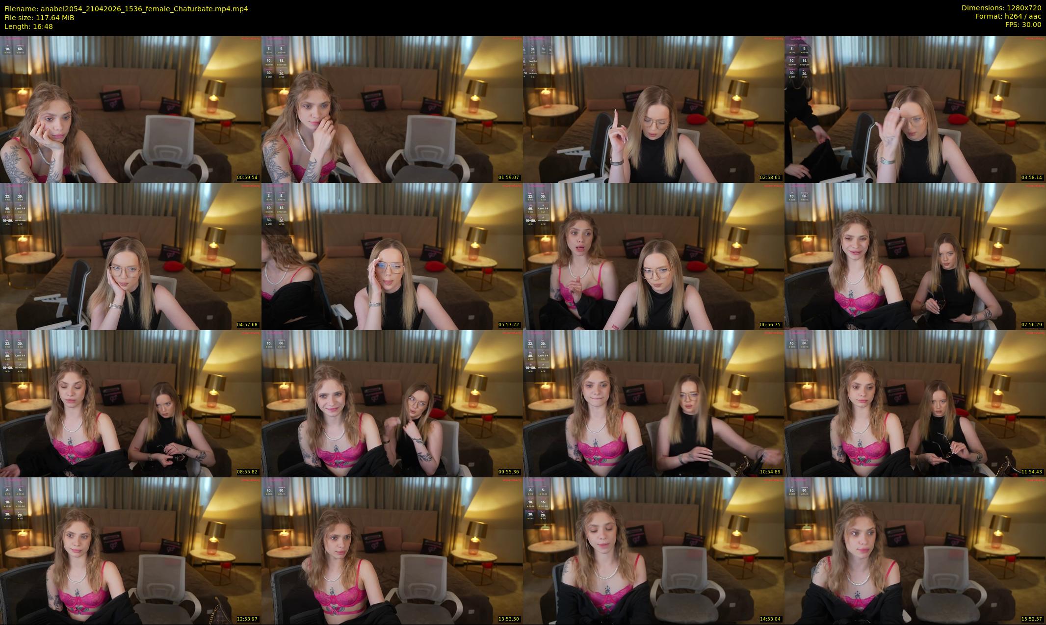 anabel2054 — 17 minute Chaturbate female cam show recording, 720p, Apr 21, 2026