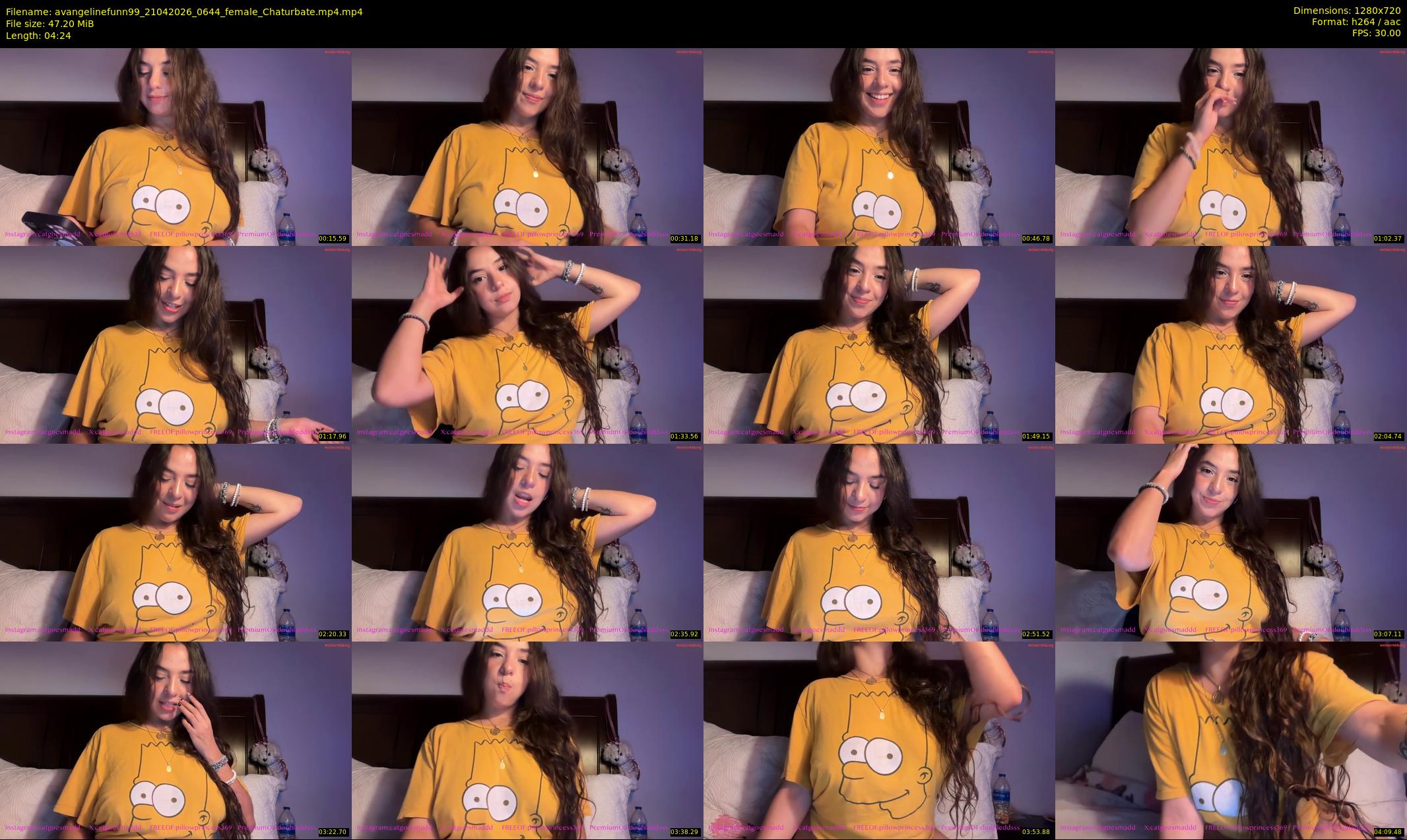 avangelinefunn99 — 5 minute Chaturbate female cam show recording, 720p, Apr 21, 2026