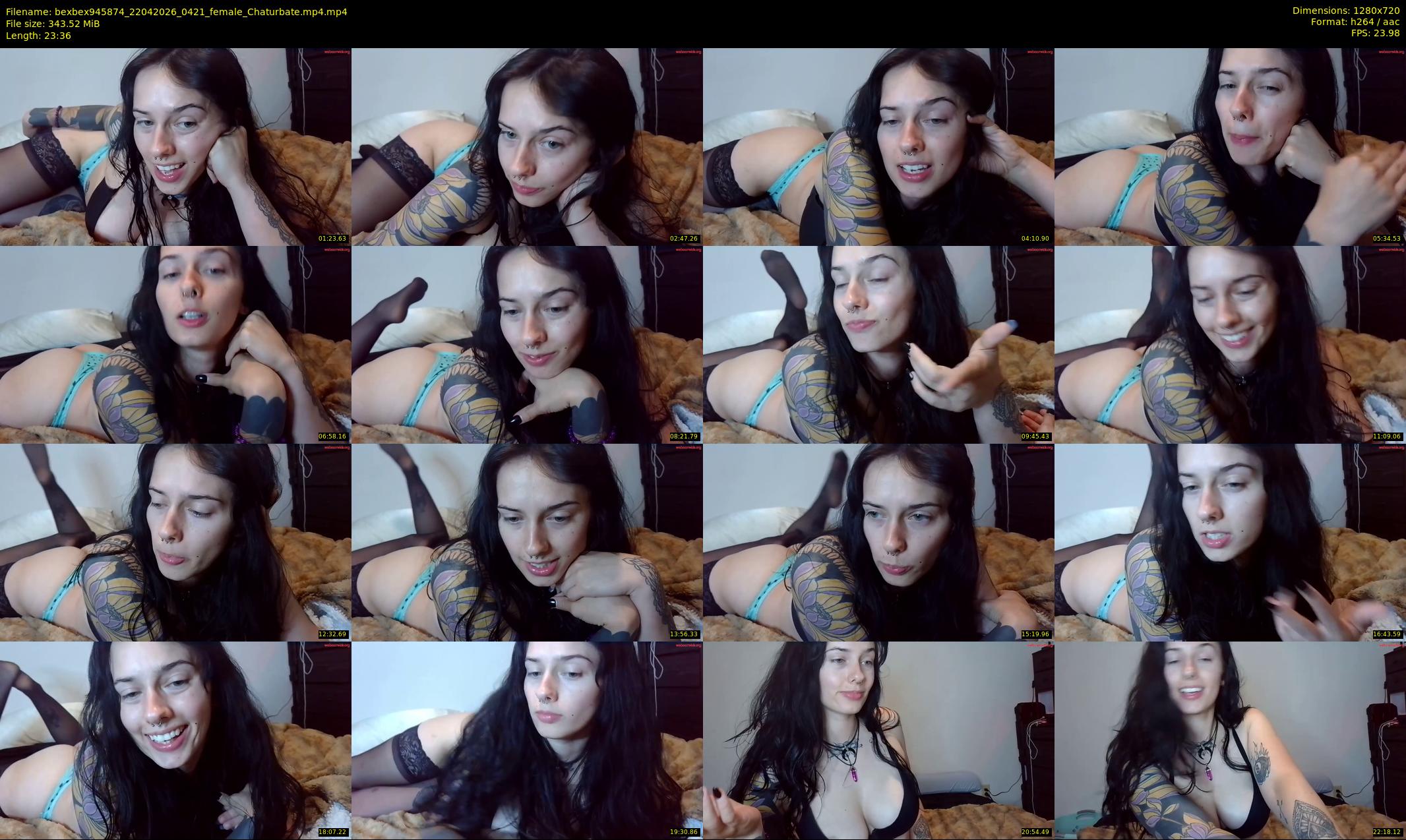 bexbex945874 — 24 minute Chaturbate female cam show recording, 720p, Apr 22, 2026