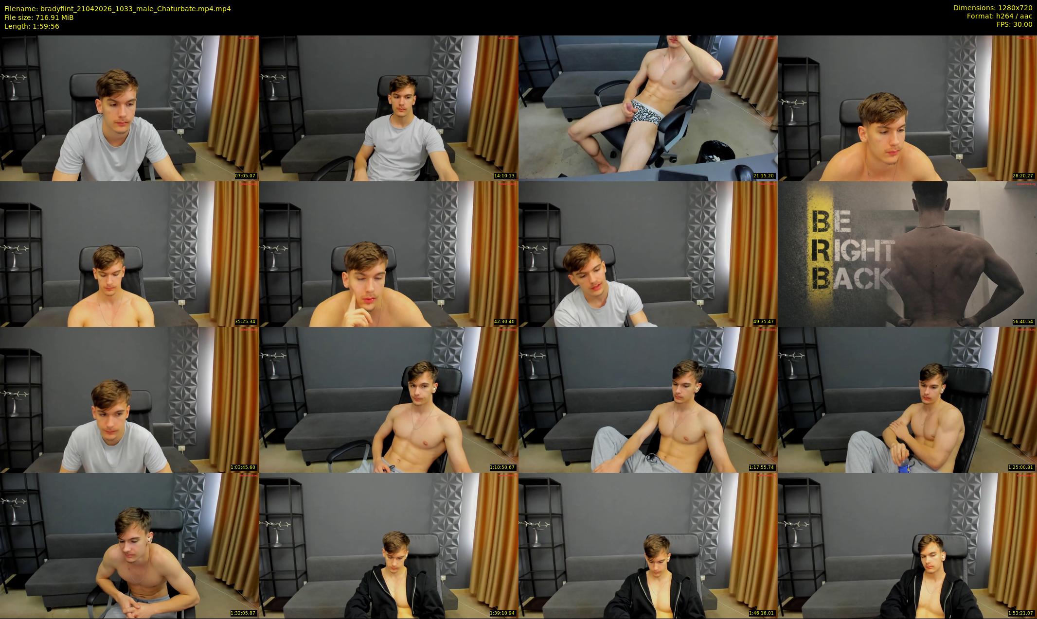 bradyflint — 120 minute Chaturbate male cam show recording, 720p, Apr 21, 2026