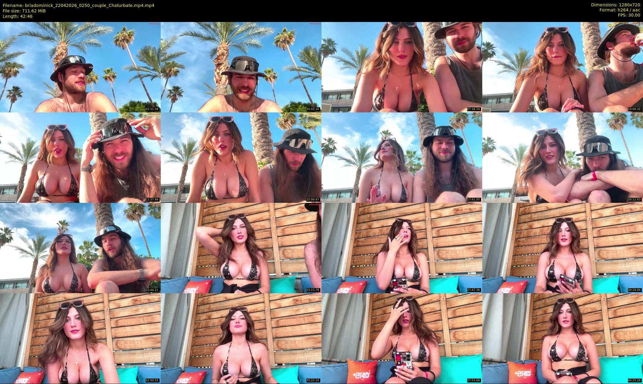 briadominick — 43 minute Chaturbate couple cam show recording, 720p, Apr 22, 2026