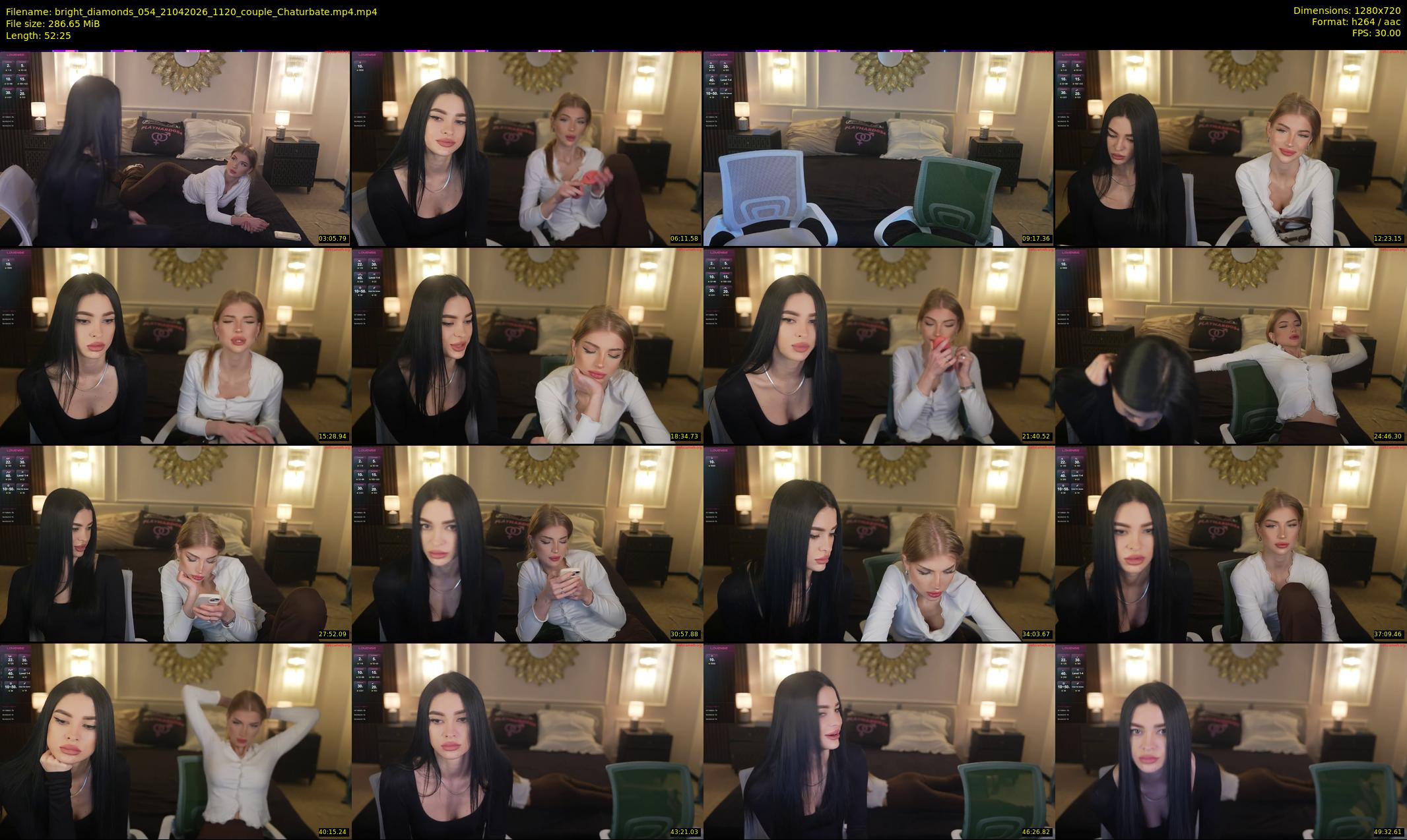 bright_diamonds_054 — 53 minute Chaturbate couple cam show recording, 720p, Apr 21, 2026