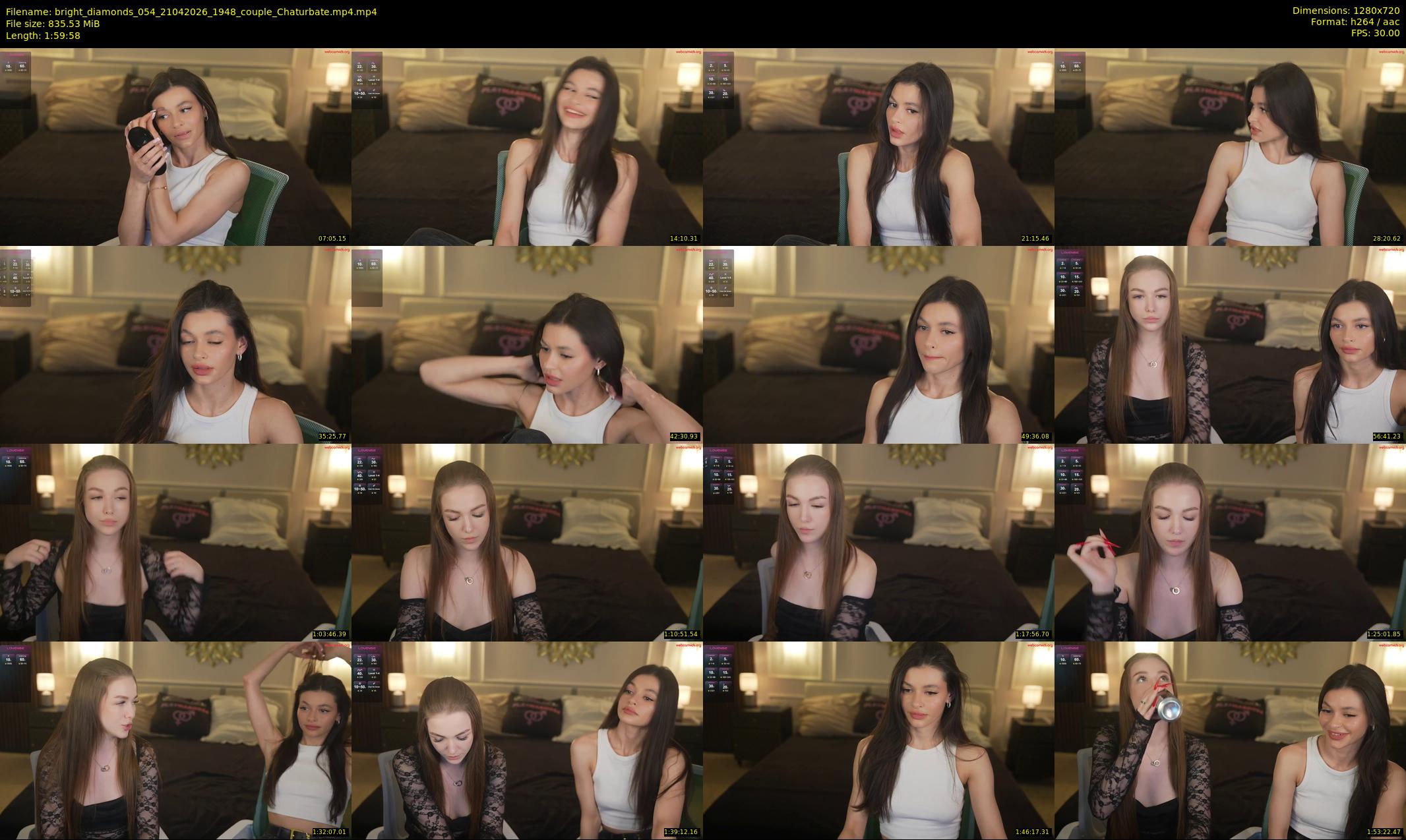 bright_diamonds_054 — 120 minute Chaturbate couple cam show recording, 720p, Apr 21, 2026