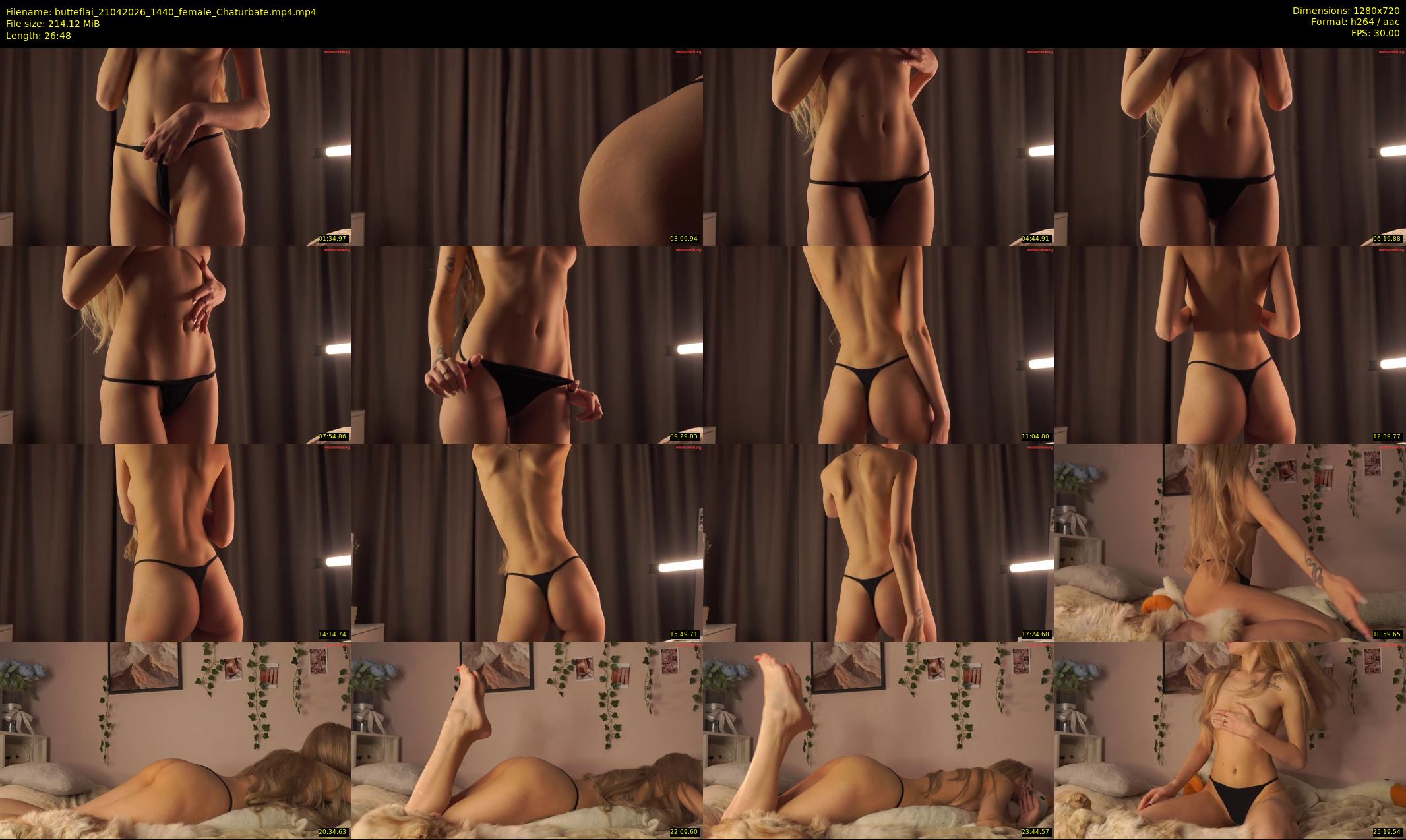 butteflai — 27 minute Chaturbate female cam show recording, 720p, Apr 21, 2026