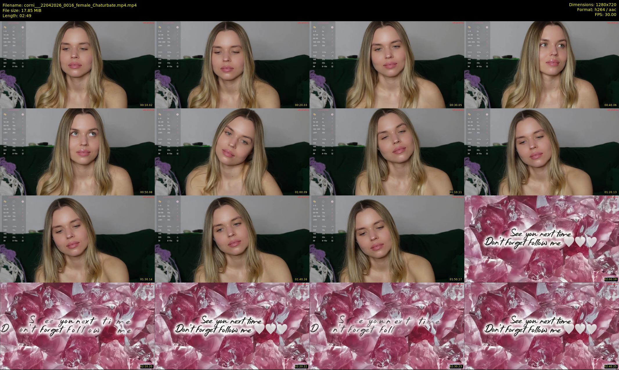 corni__ — 3 minute Chaturbate female cam show recording, 720p, Apr 22, 2026