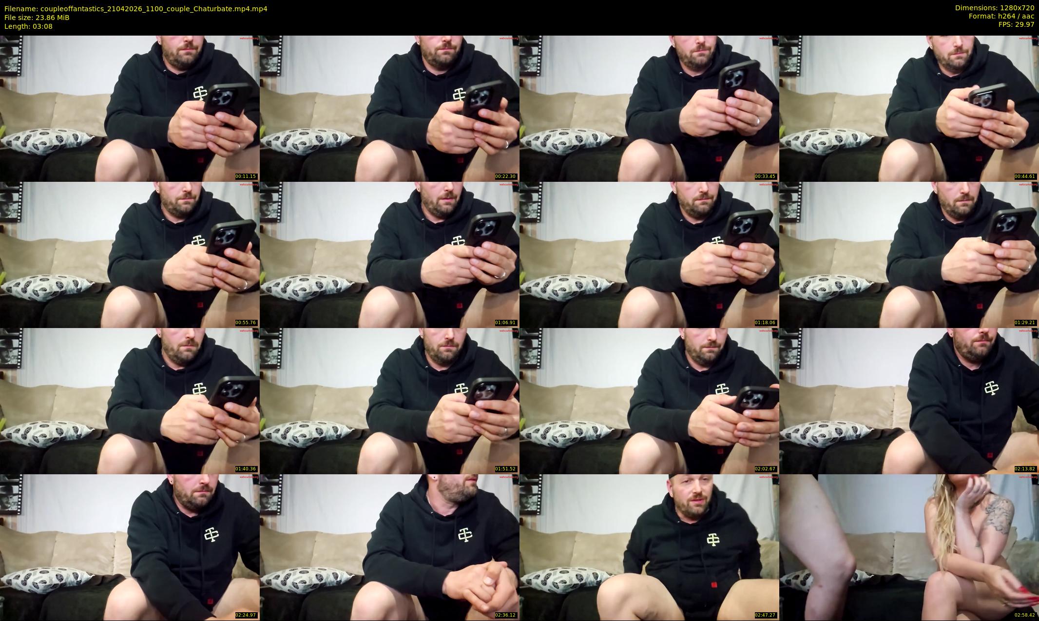 coupleoffantastics — 4 minute Chaturbate couple cam show recording, 720p, Apr 21, 2026