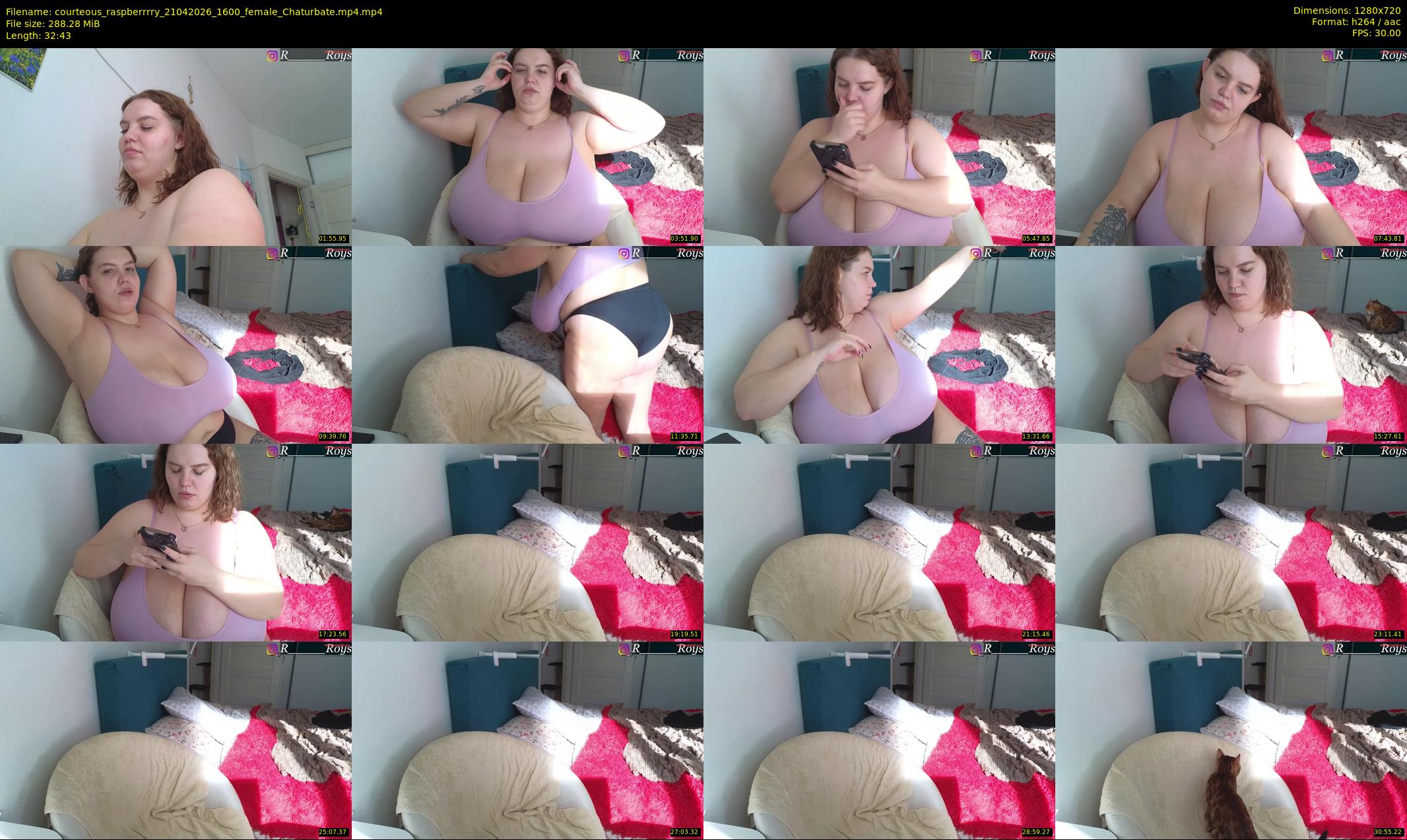 courteous_raspberrrry — 33 minute Chaturbate female cam show recording, 720p, Apr 21, 2026