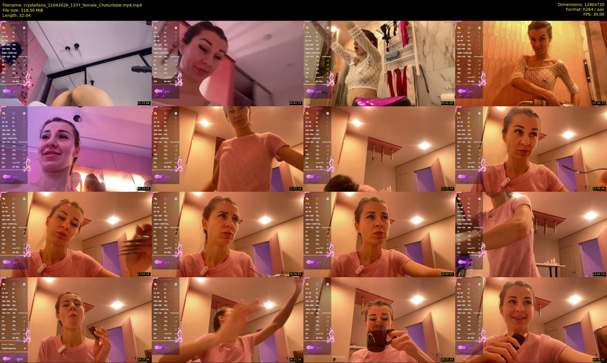 crystallana — 33 minute Chaturbate female cam show recording, 720p, Apr 21, 2026