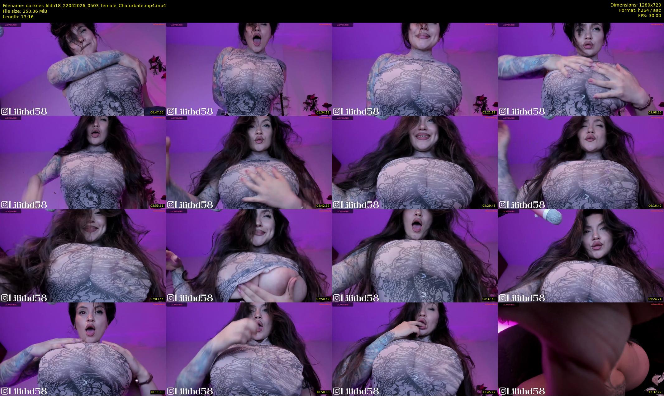darknes_lilith18 — 14 minute Chaturbate female cam show recording, 720p, Apr 22, 2026