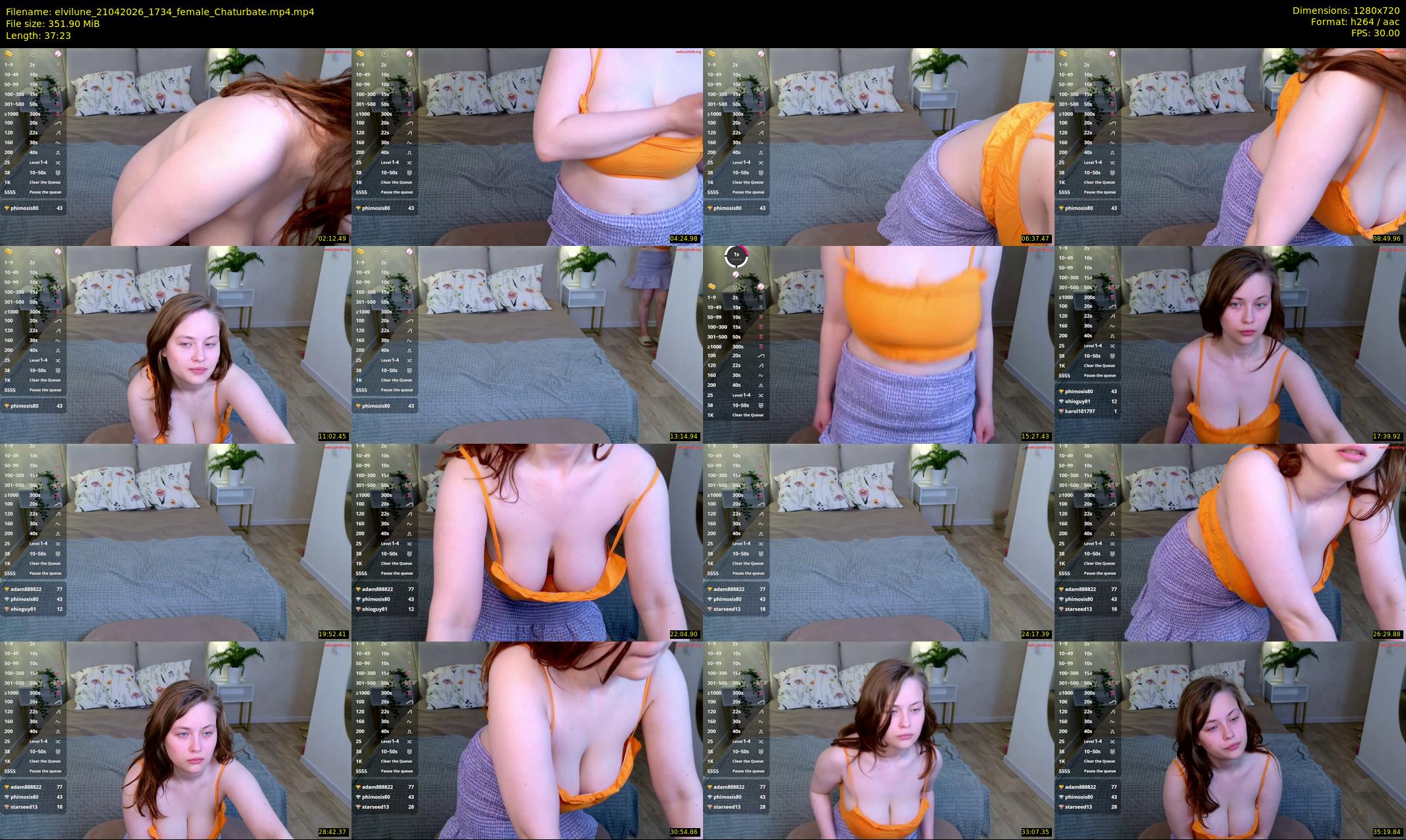 elvilune — 38 minute Chaturbate female cam show recording, 720p, Apr 21, 2026