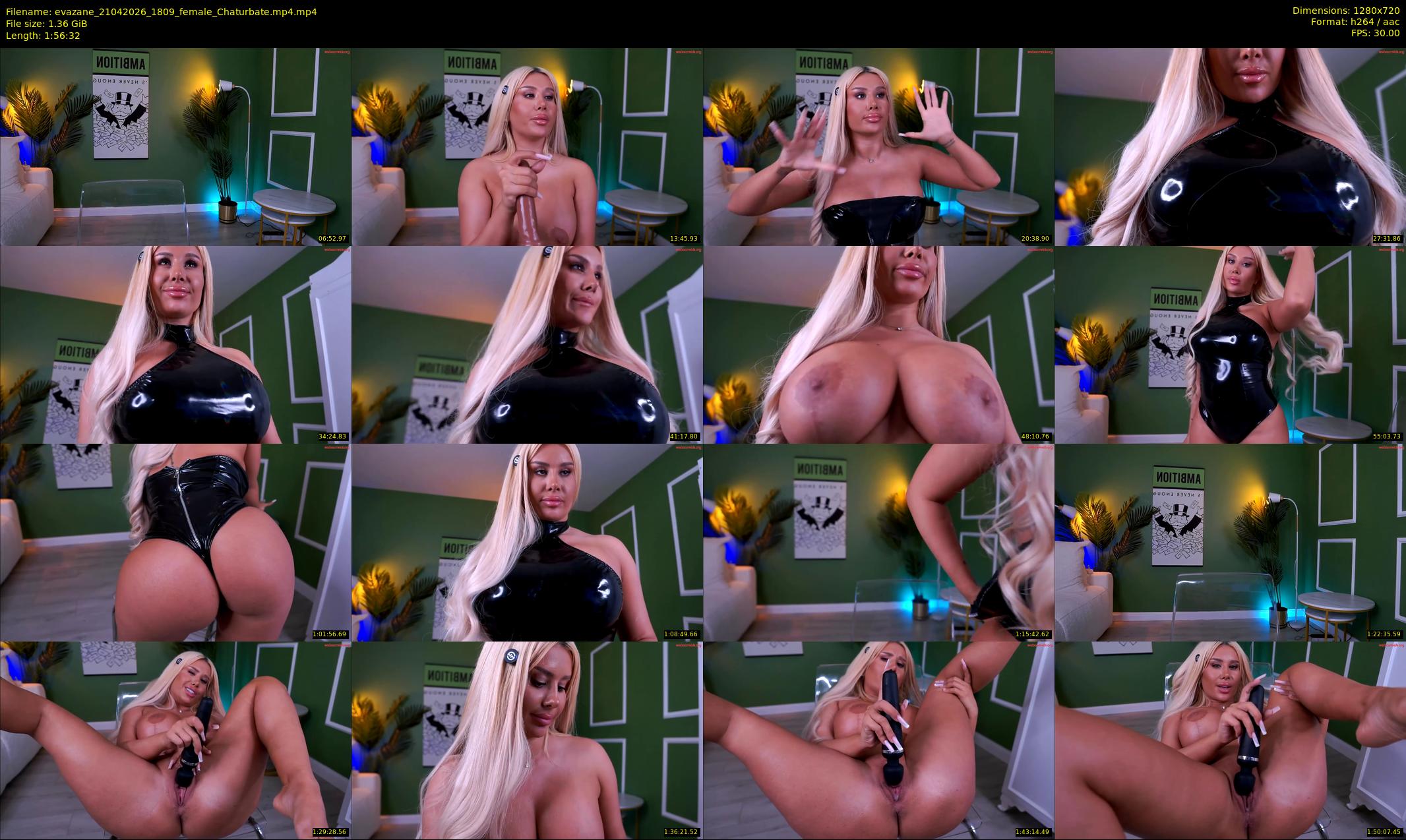 evazane — 117 minute Chaturbate female cam show recording, 720p, Apr 21, 2026