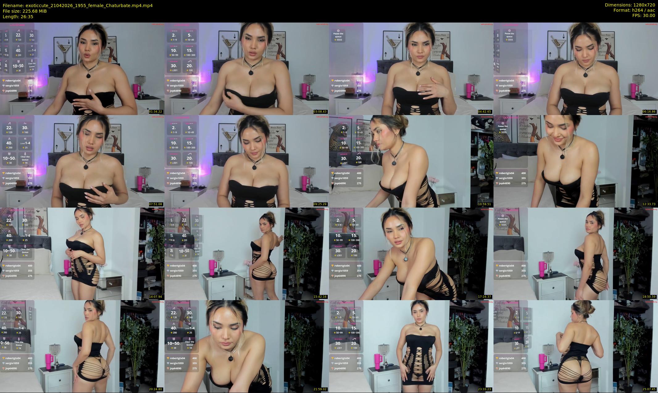 exoticcute — 27 minute Chaturbate female cam show recording, 720p, Apr 21, 2026