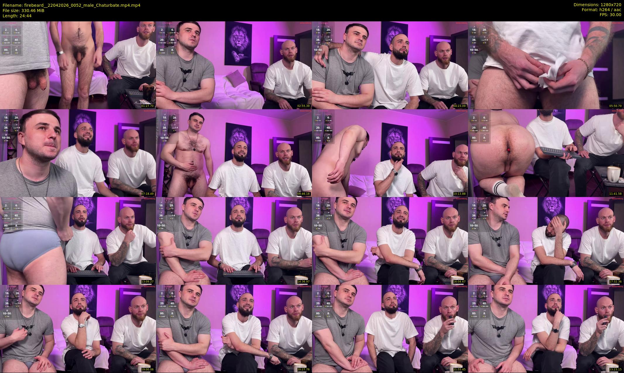 firebeard_ — 25 minute Chaturbate male cam show recording, 720p, Apr 22, 2026