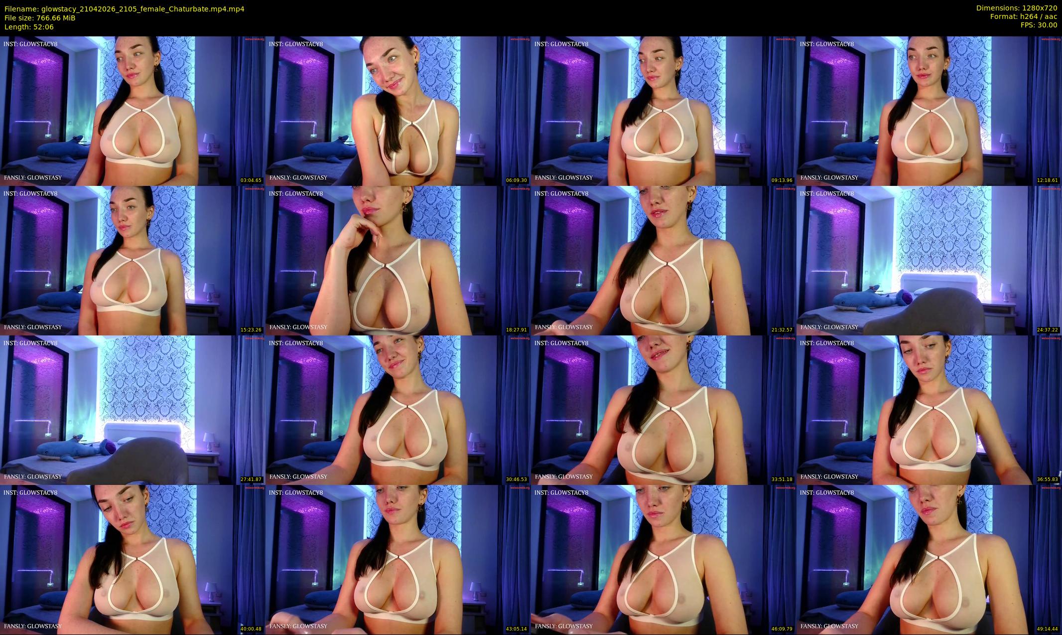 glowstacy — 53 minute Chaturbate female cam show recording, 720p, Apr 21, 2026
