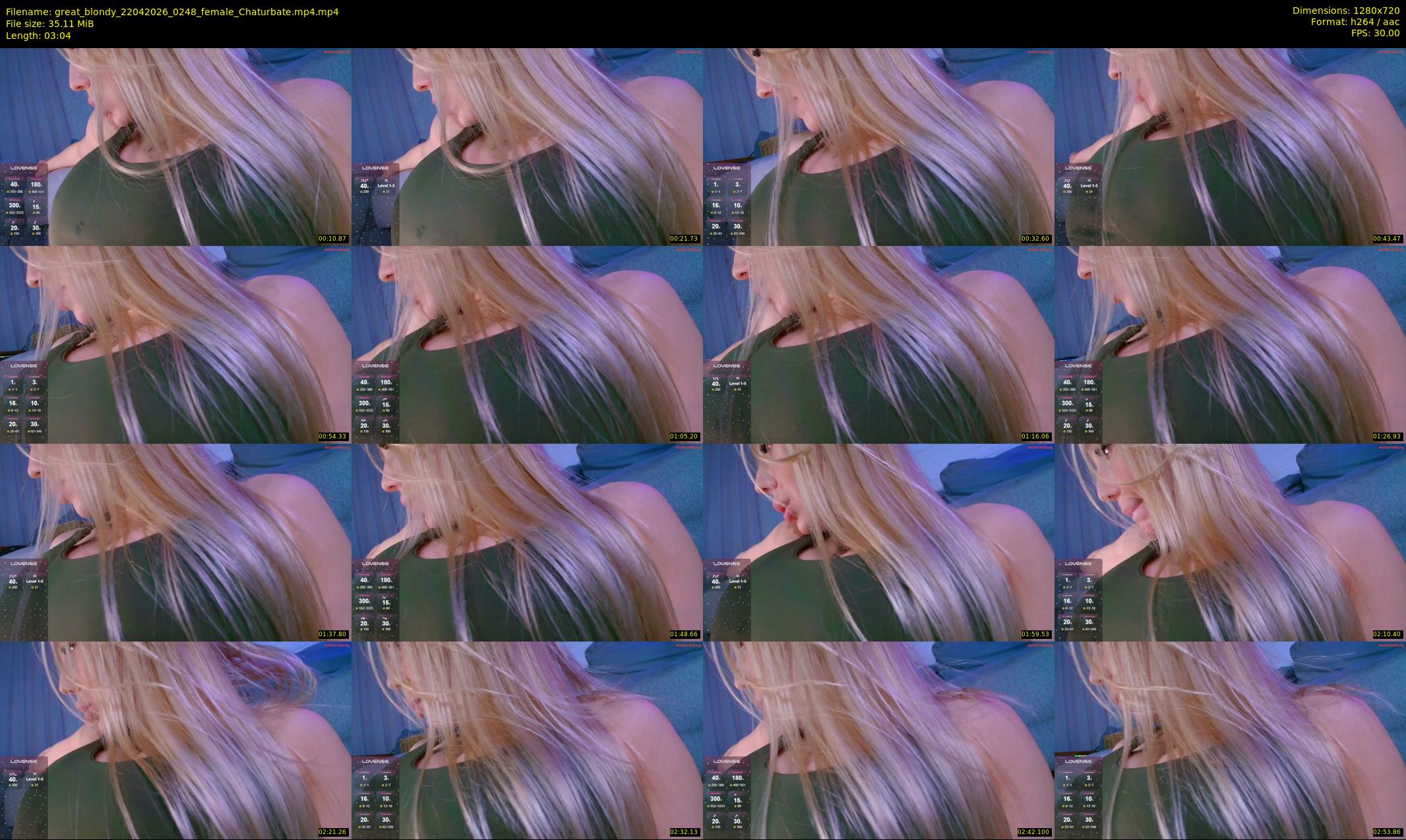 great_blondy — 4 minute Chaturbate female cam show recording, 720p, Apr 22, 2026