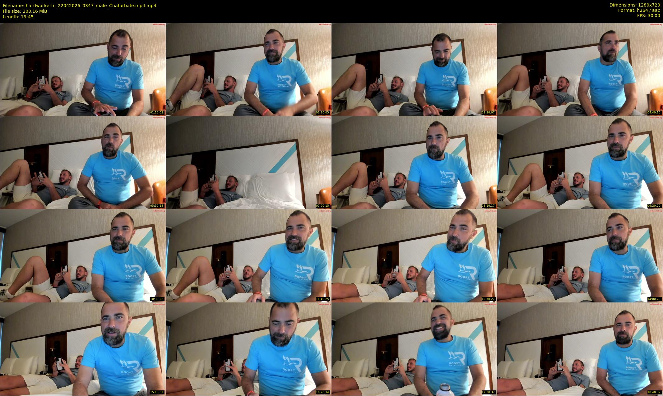 hardworkertn — 20 minute Chaturbate male cam show recording, 720p, Apr 22, 2026