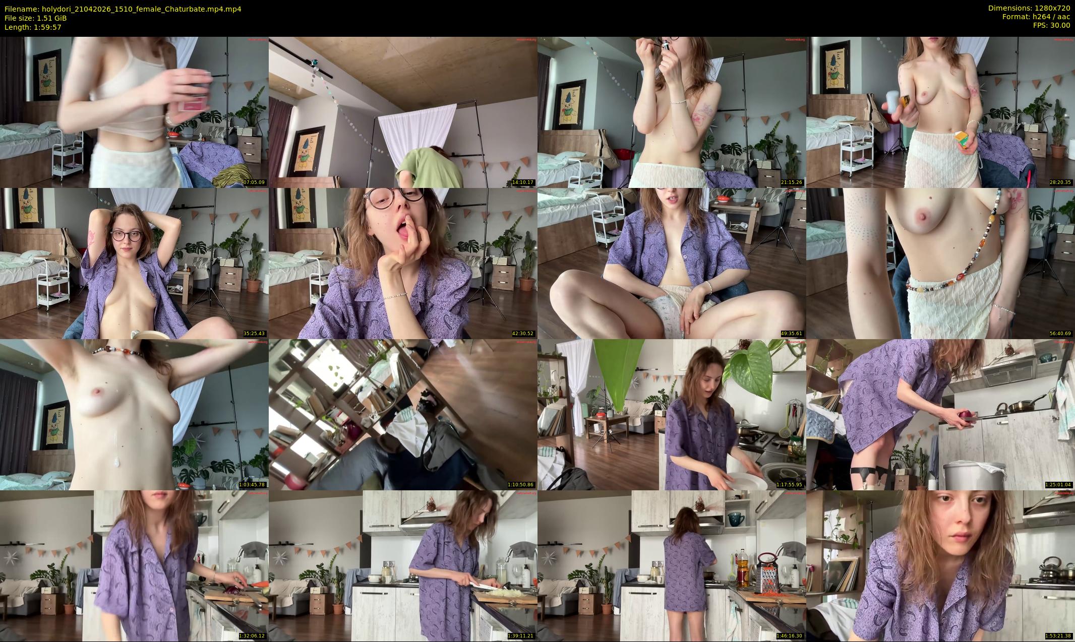 holydori — 120 minute Chaturbate female cam show recording, 720p, Apr 21, 2026