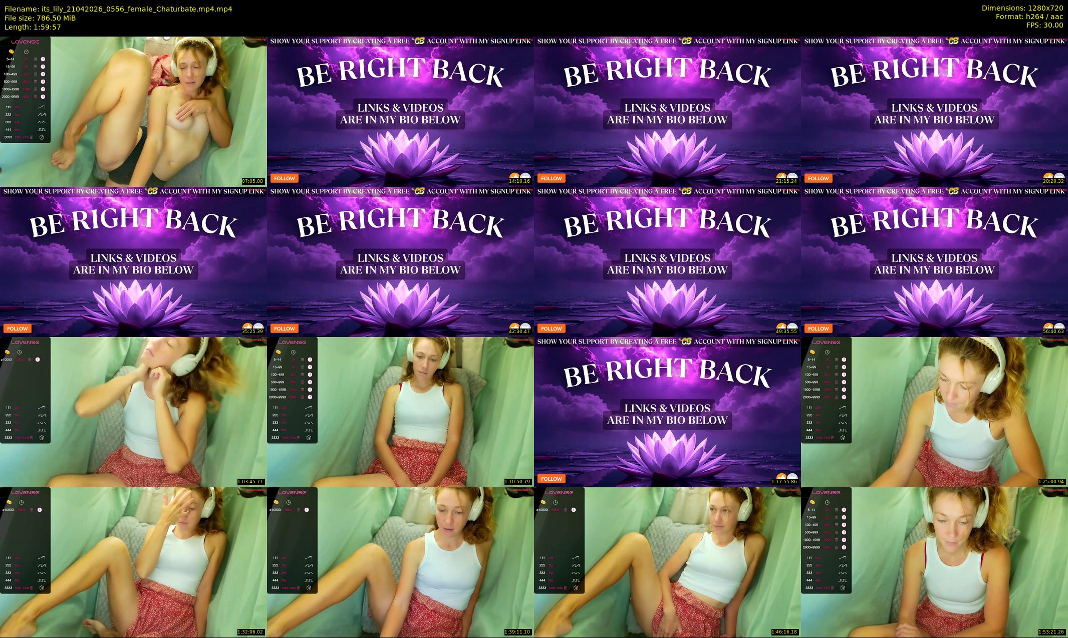 its_lily — 120 minute Chaturbate female cam show recording, 720p, Apr 21, 2026